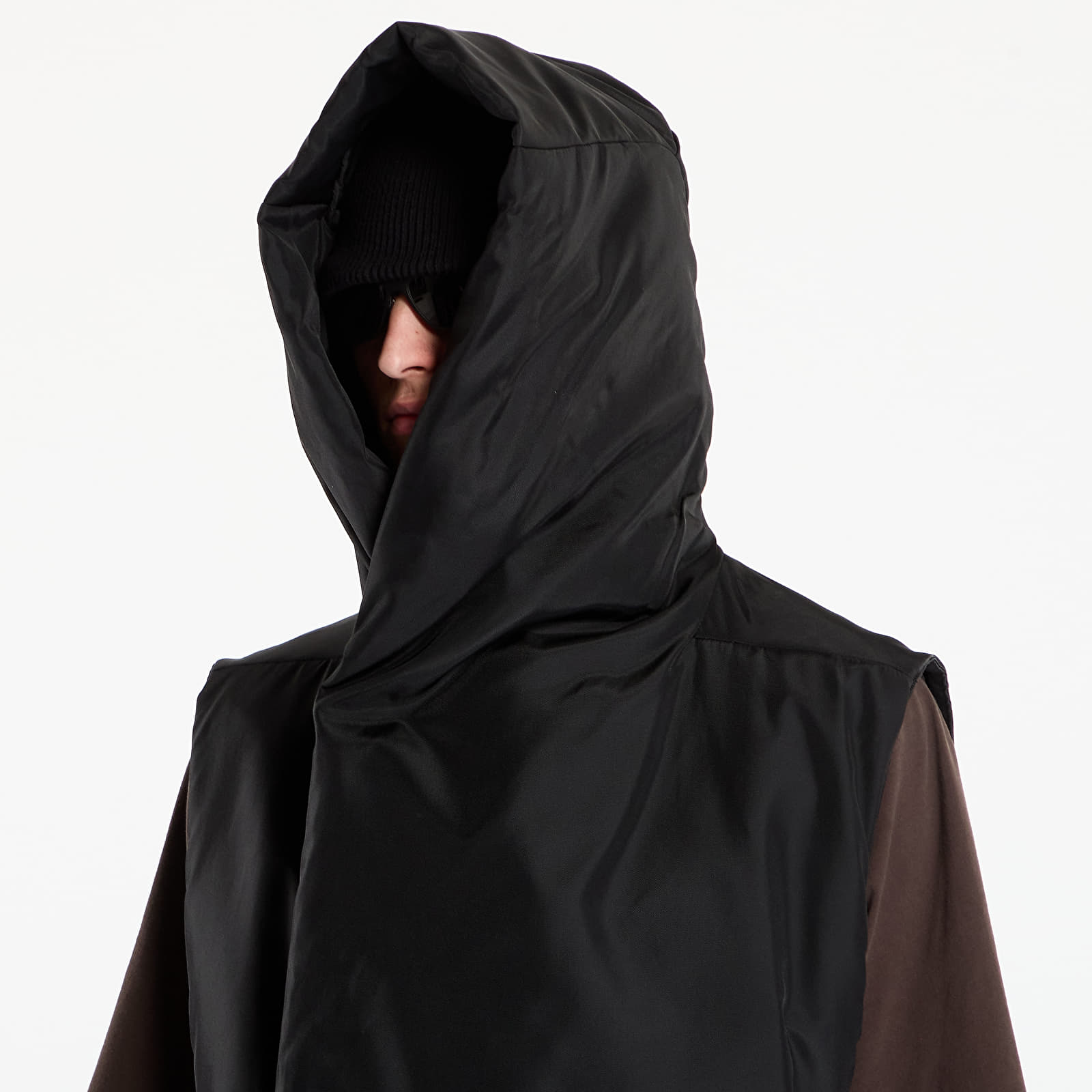 Vīriešu mēteļi Rick Owens DRKSHDW Hooded Liner Black