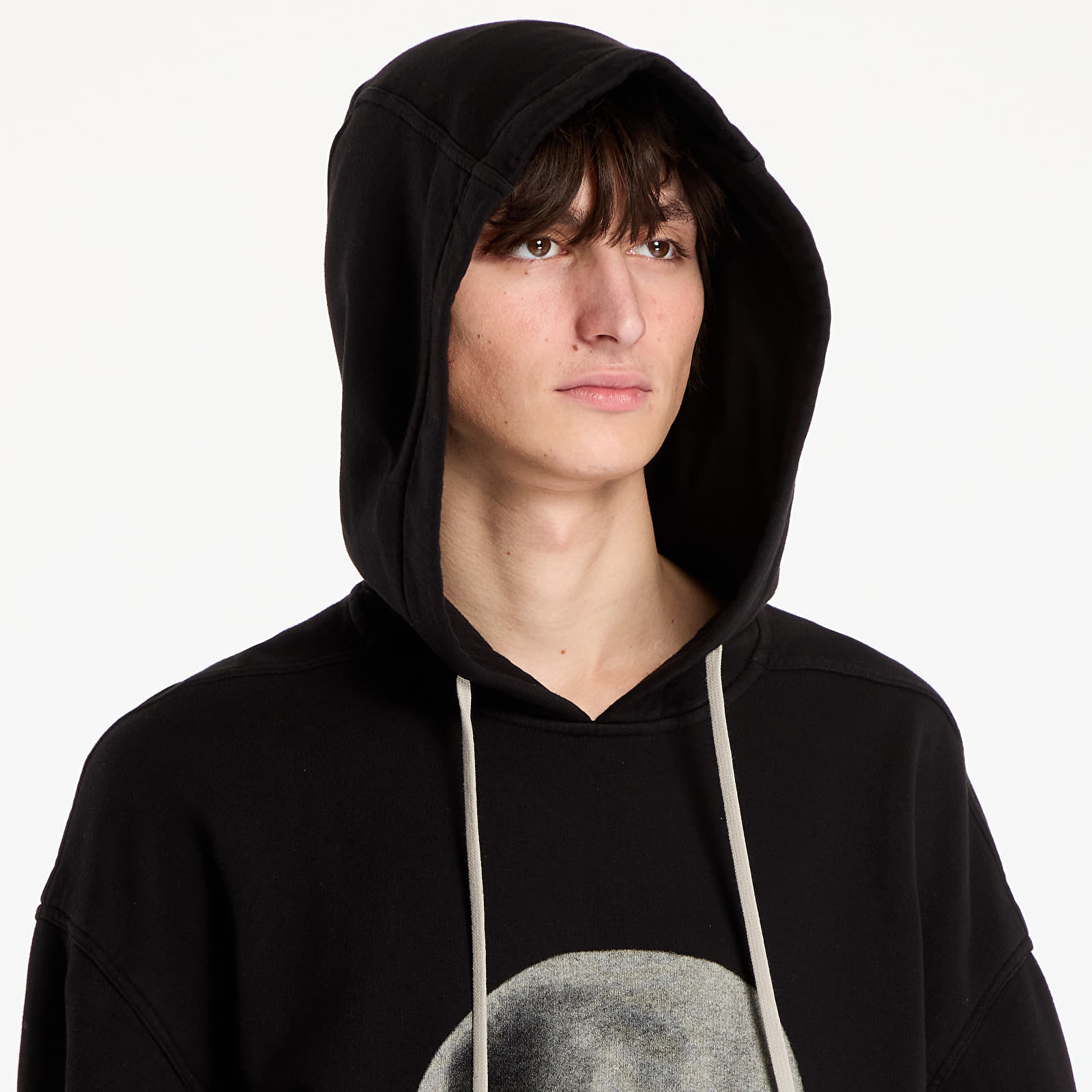 Pánské mikiny Rick Owens DRKSHDW Peter Hoodie Black/ Pearl