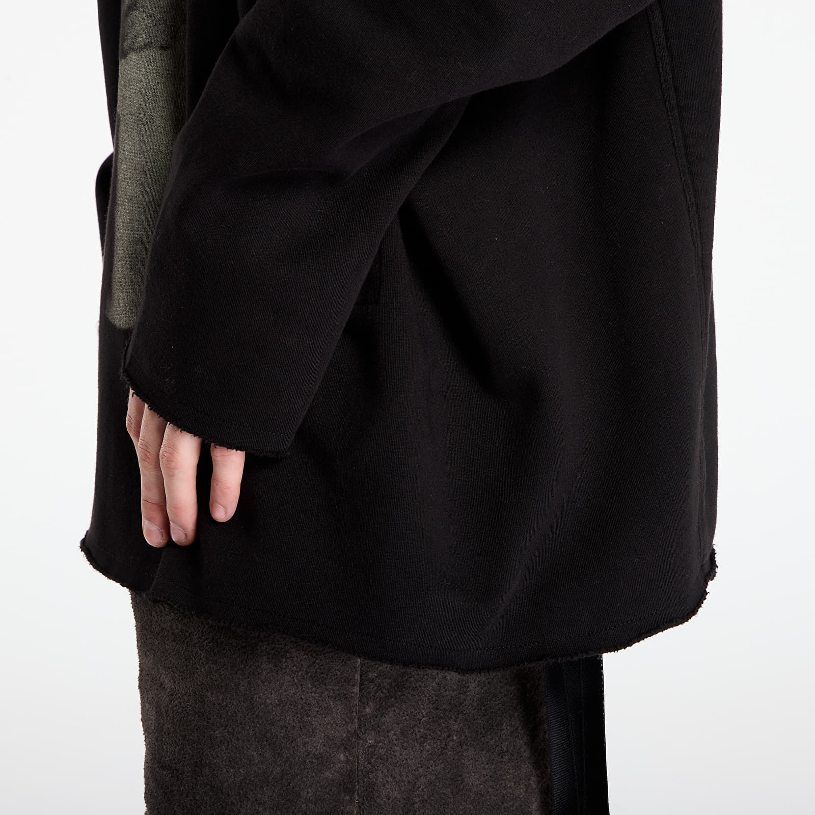 Pánské mikiny Rick Owens DRKSHDW Peter Hoodie Black/ Pearl