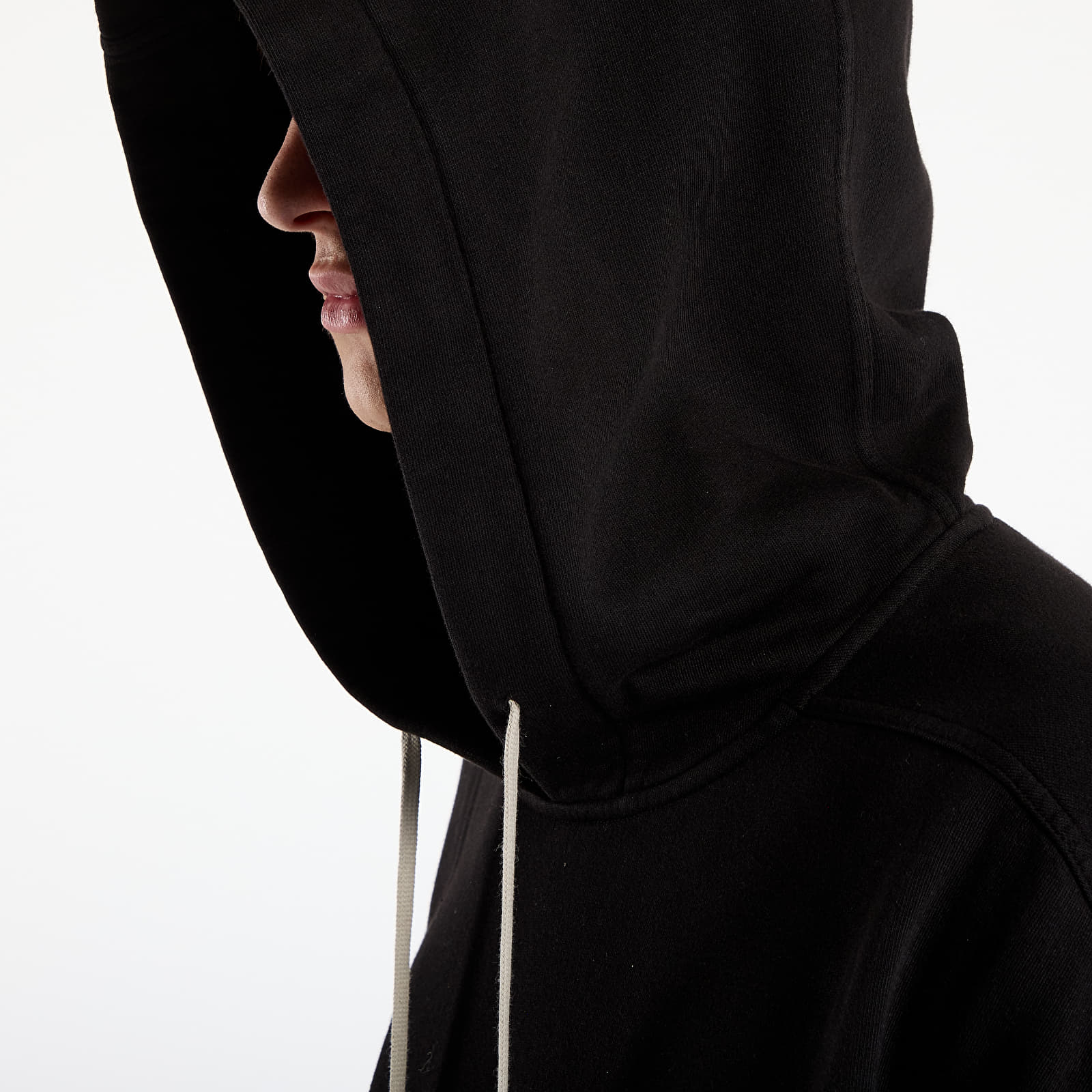 Pánské mikiny Rick Owens DRKSHDW Peter Hoodie Black/ Pearl