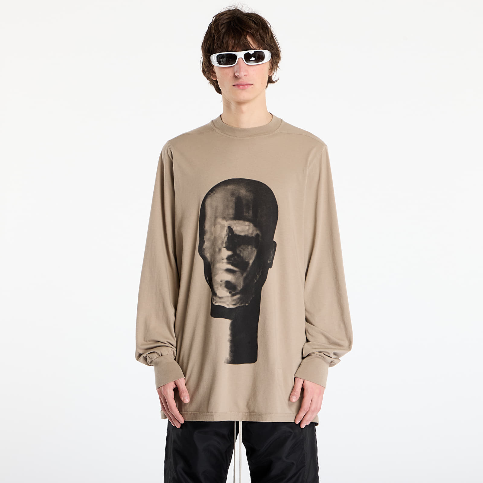 Tricou Rick Owens DRKSHDW Jumbo Ls Tee Dirty Pearl/ Black XS