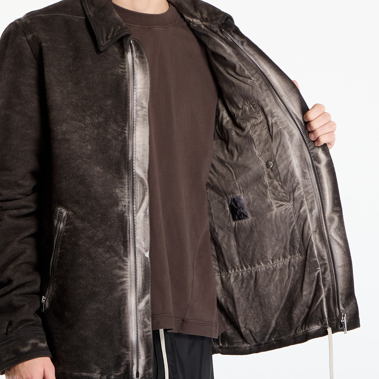 Men's jackets Rick Owens DRKSHDW Concealed Zipfront Jacket Dark Dust