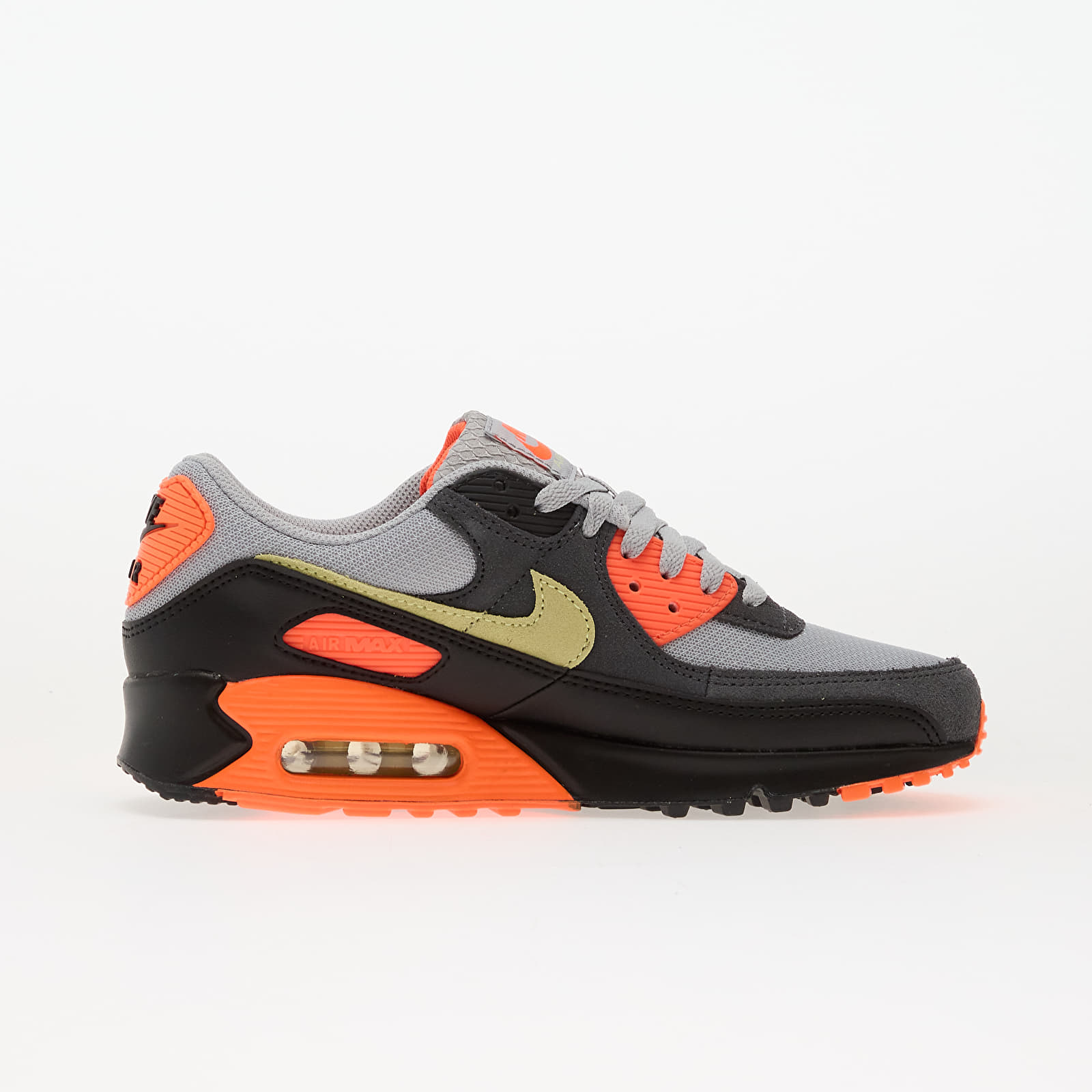 Herresko Nike Air Max 90 Lt Smoke Grey/ Limelight-Hyper Crimson