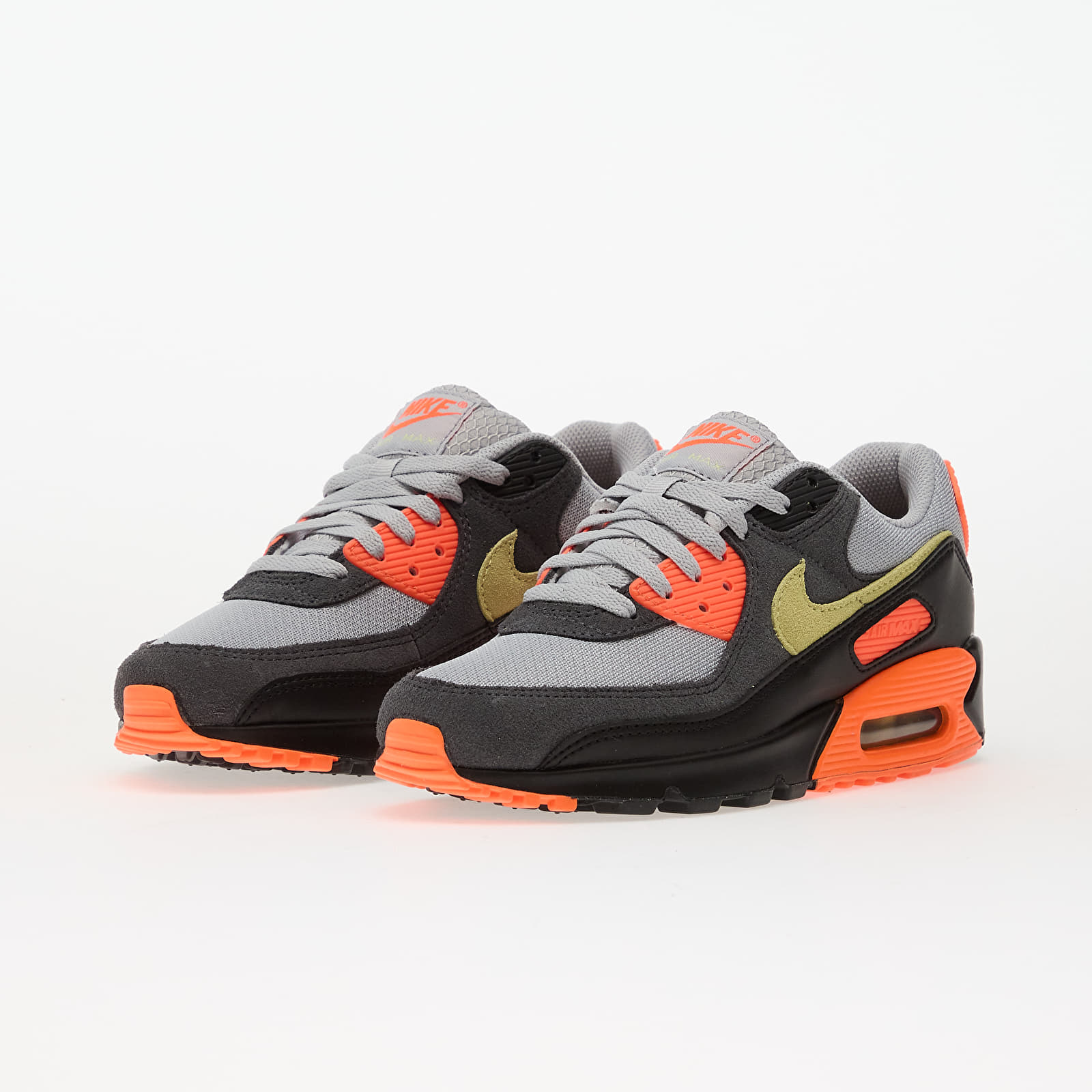 Herresko Nike Air Max 90 Lt Smoke Grey/ Limelight-Hyper Crimson