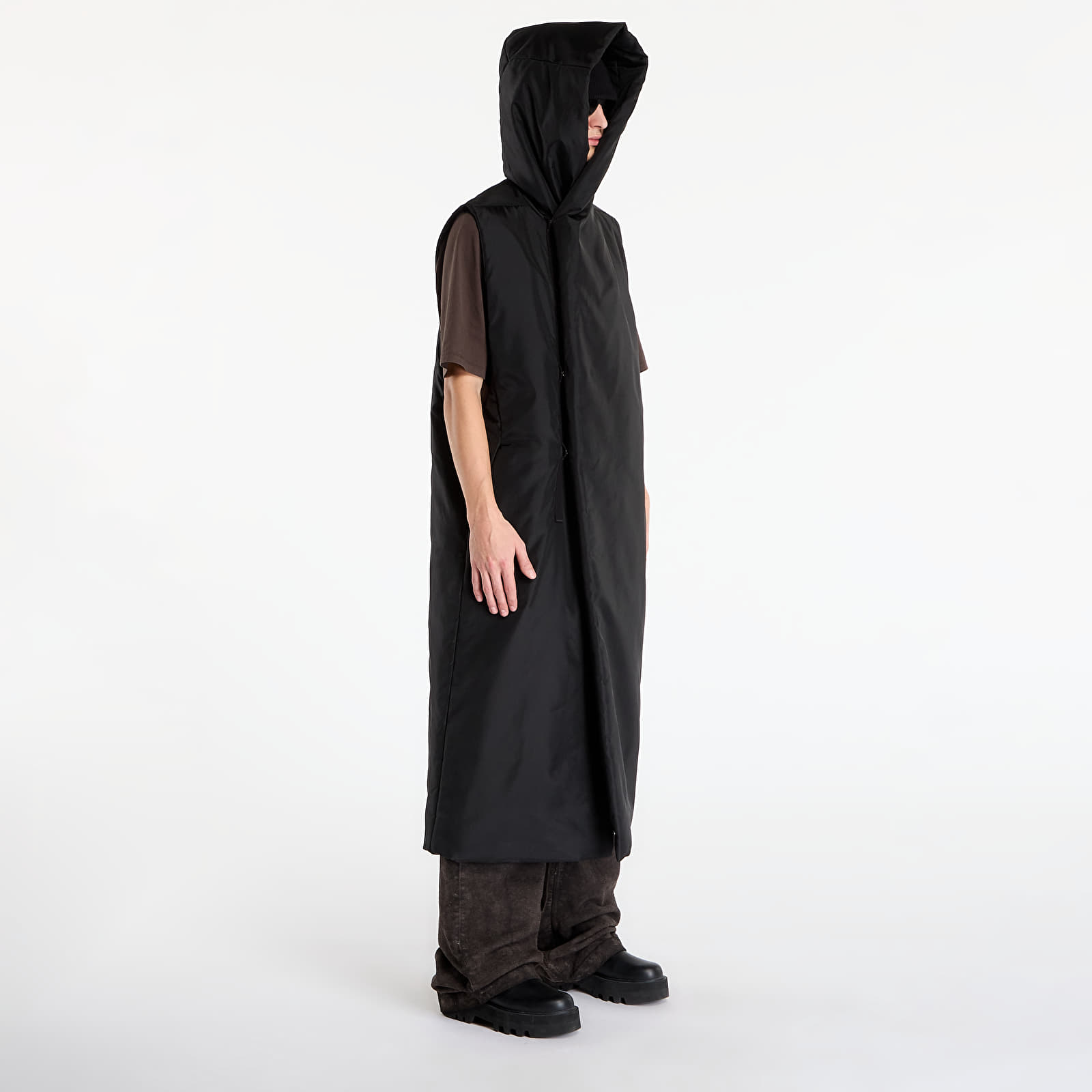 Vīriešu mēteļi Rick Owens DRKSHDW Hooded Liner Black