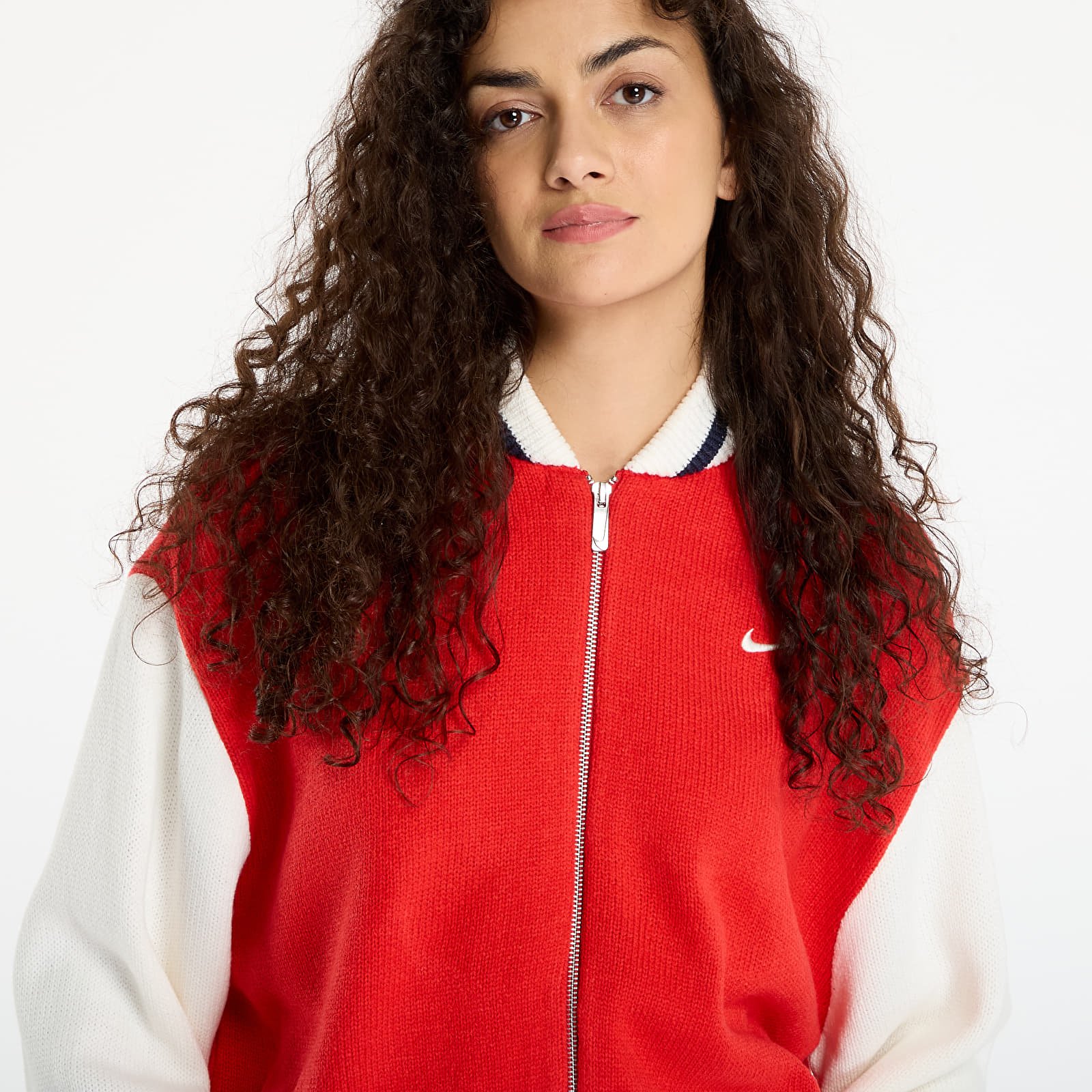 Pullover für Frauen Nike Sportswear Women's Cardigan University Red/ Sail/ Midnight Navy/ Sail