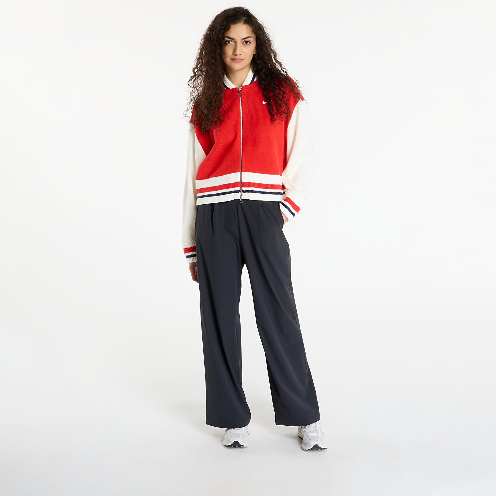 Pullover für Frauen Nike Sportswear Women's Cardigan University Red/ Sail/ Midnight Navy/ Sail