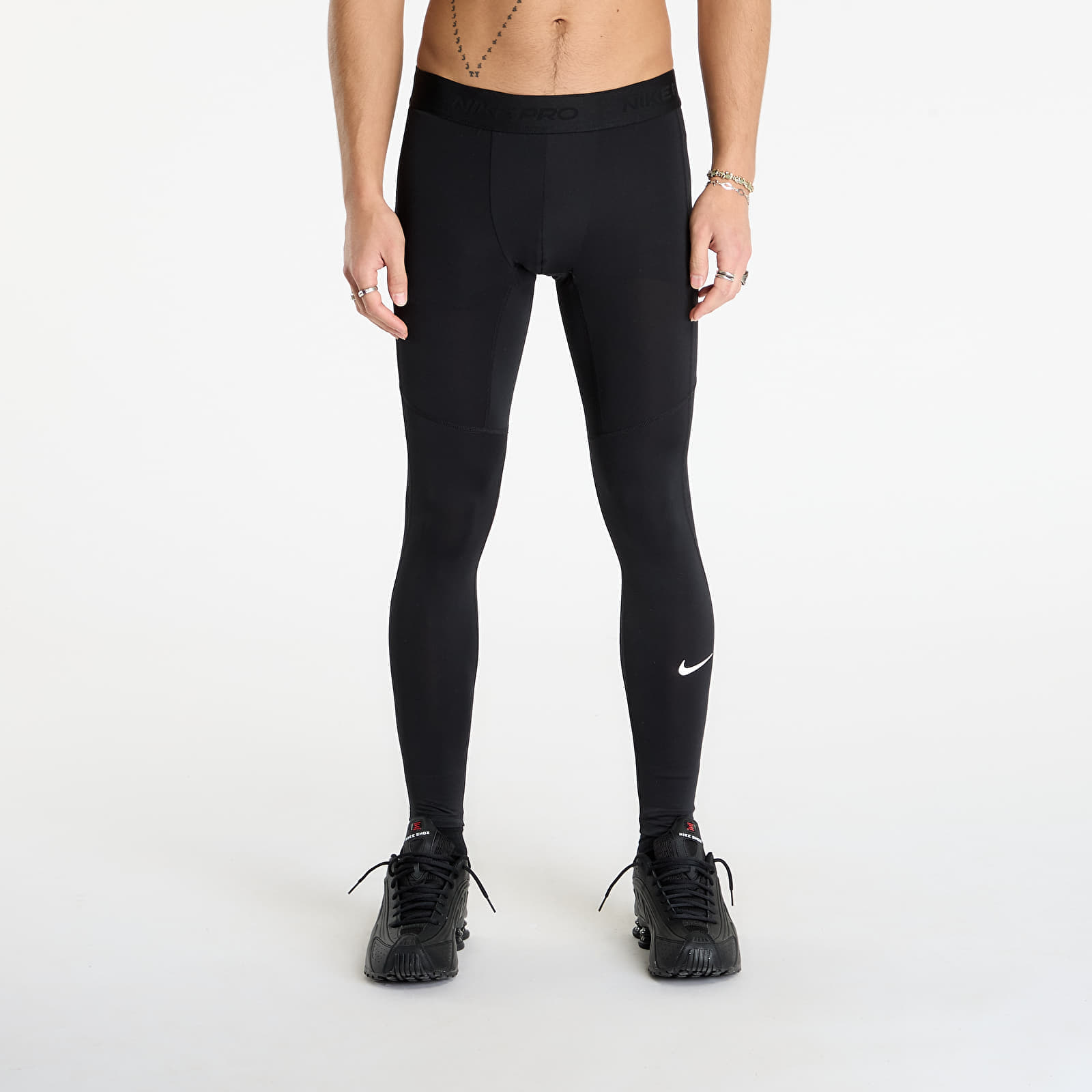 Панталони Nike Pro Men's Dri-FIT Fitness Tights Black/ White S