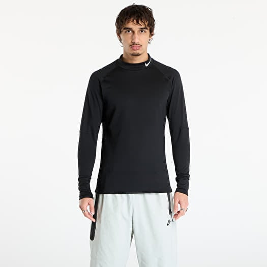 Nike Pro Men's Dri-FIT Warm Long-Sleeve Fitness Mock Black/ White