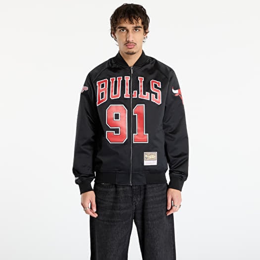 Mitchell & Ness NBA Maxxed Out Satin Jacket Bulls Dennis Rodman Black
