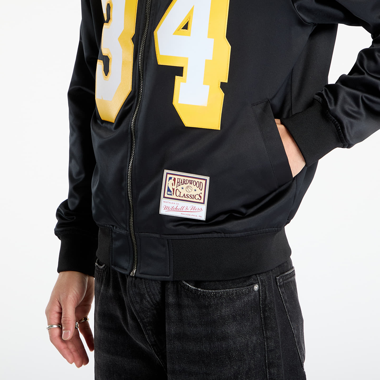 Jakne Mitchell & Ness NBA Maxxed Out Satin Jacket Lakers Shaquille O'Neal Black