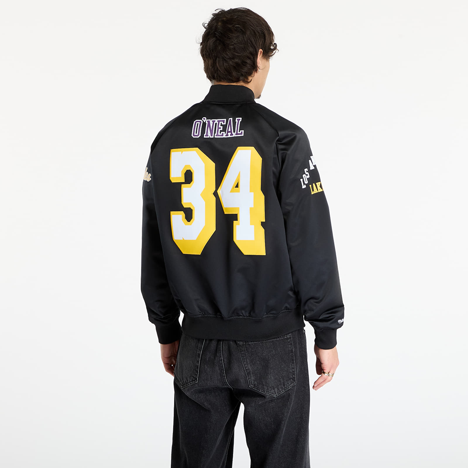 Jakne Mitchell & Ness NBA Maxxed Out Satin Jacket Lakers Shaquille O'Neal Black