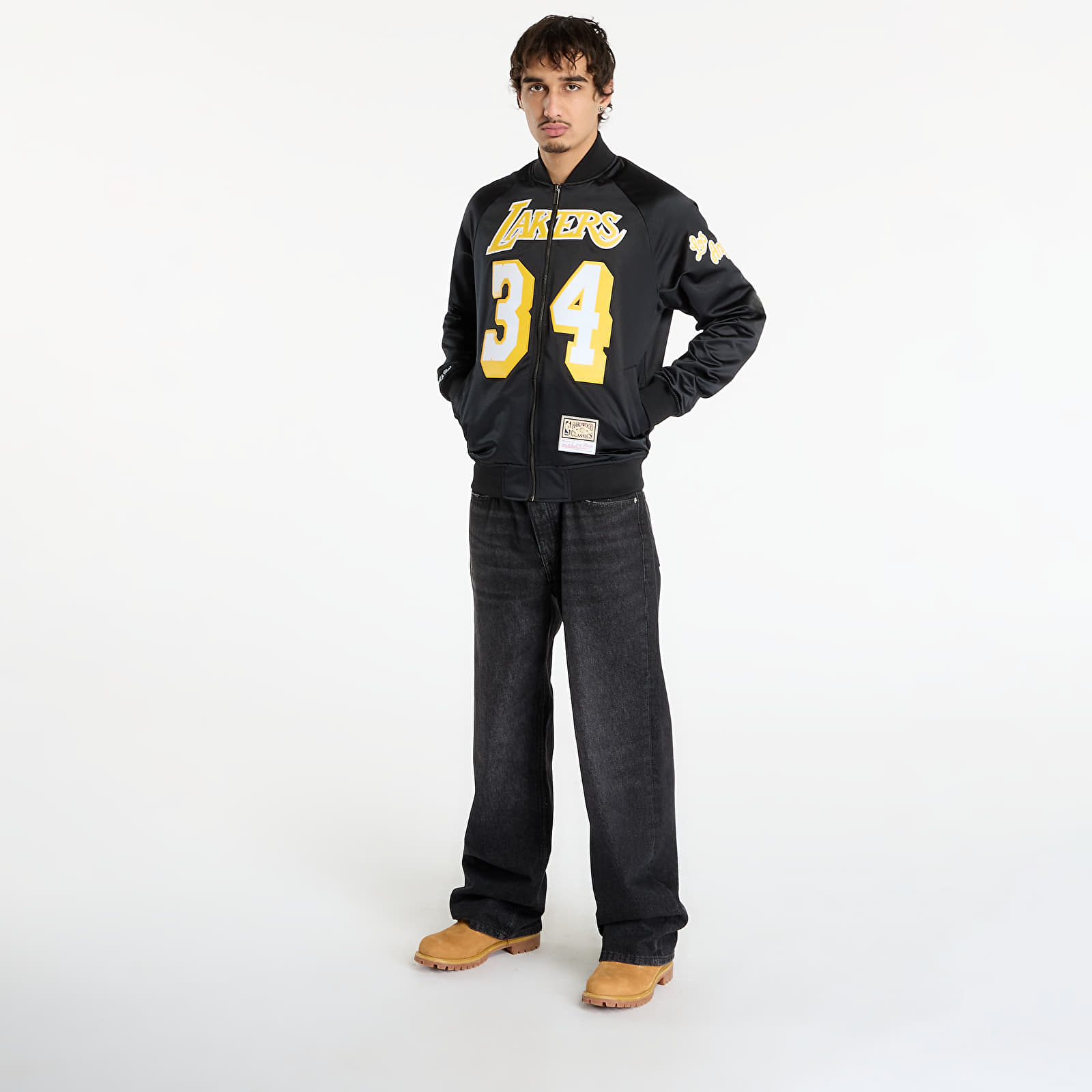 Jakne Mitchell & Ness NBA Maxxed Out Satin Jacket Lakers Shaquille O'Neal Black