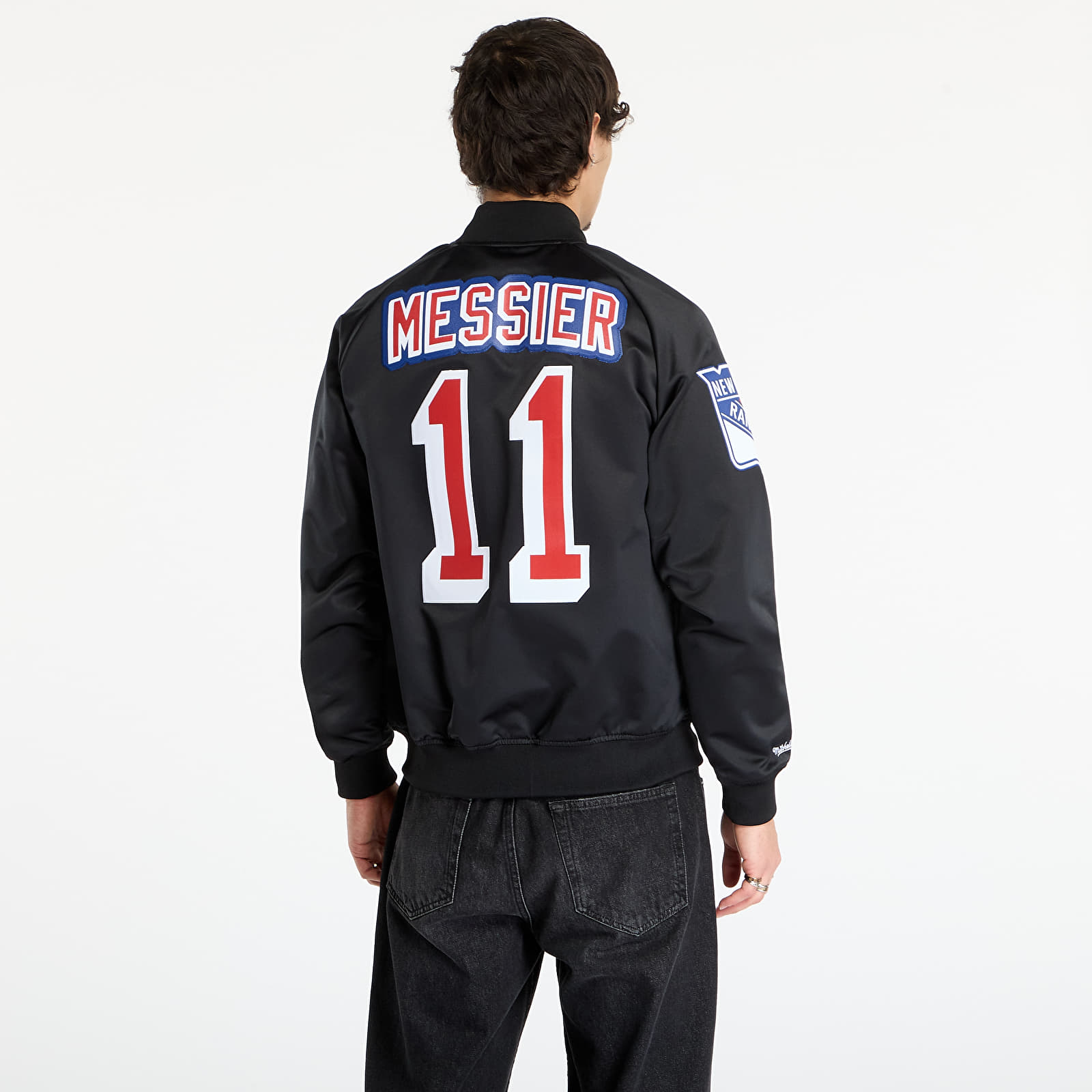 Jakne Mitchell & Ness NHL Maxxed Out Satin Jacket Rangers Mark Messier Black