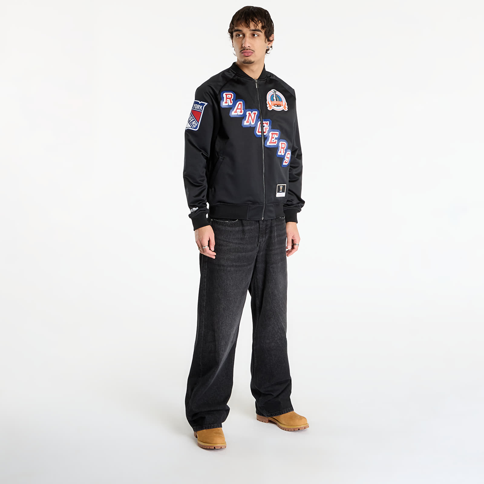 Jakne Mitchell & Ness NHL Maxxed Out Satin Jacket Rangers Mark Messier Black