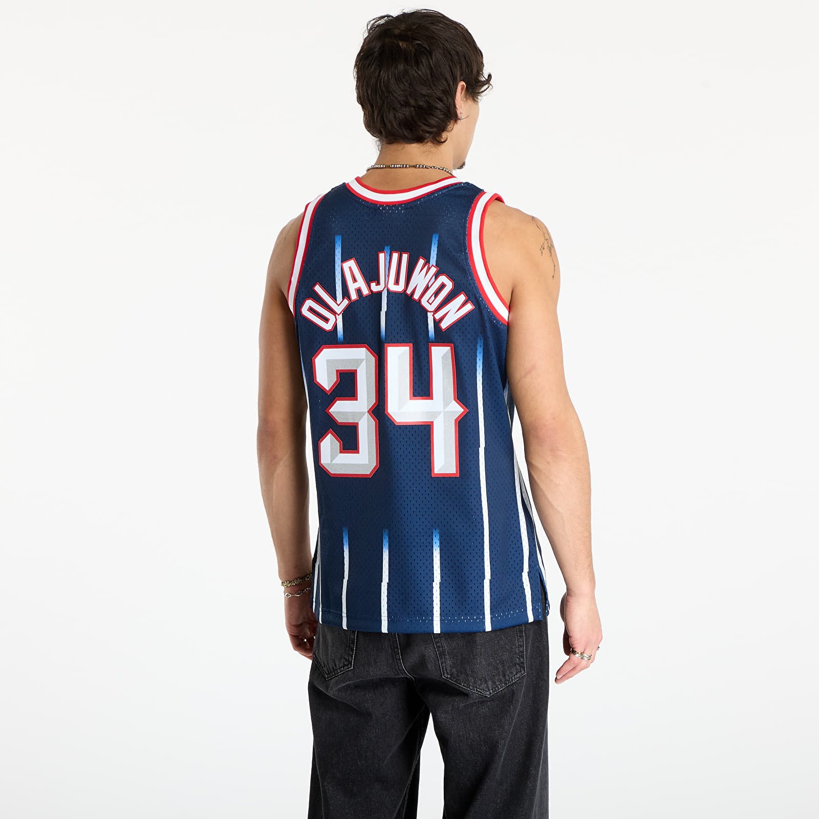 Majice bez rukava Mitchell & Ness NBA Swingman Road Jersey Rockets 1996 Hakeem Olajuwon Navy