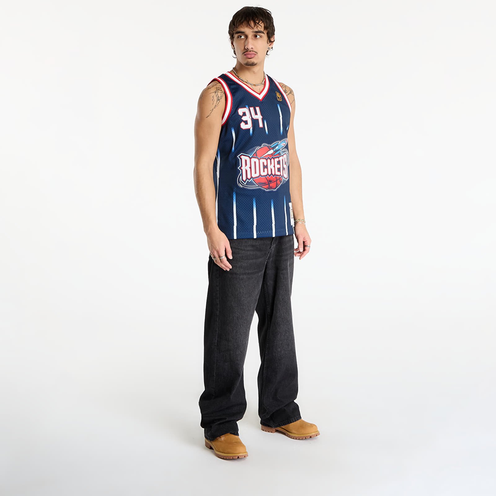 Majice bez rukava Mitchell & Ness NBA Swingman Road Jersey Rockets 1996 Hakeem Olajuwon Navy