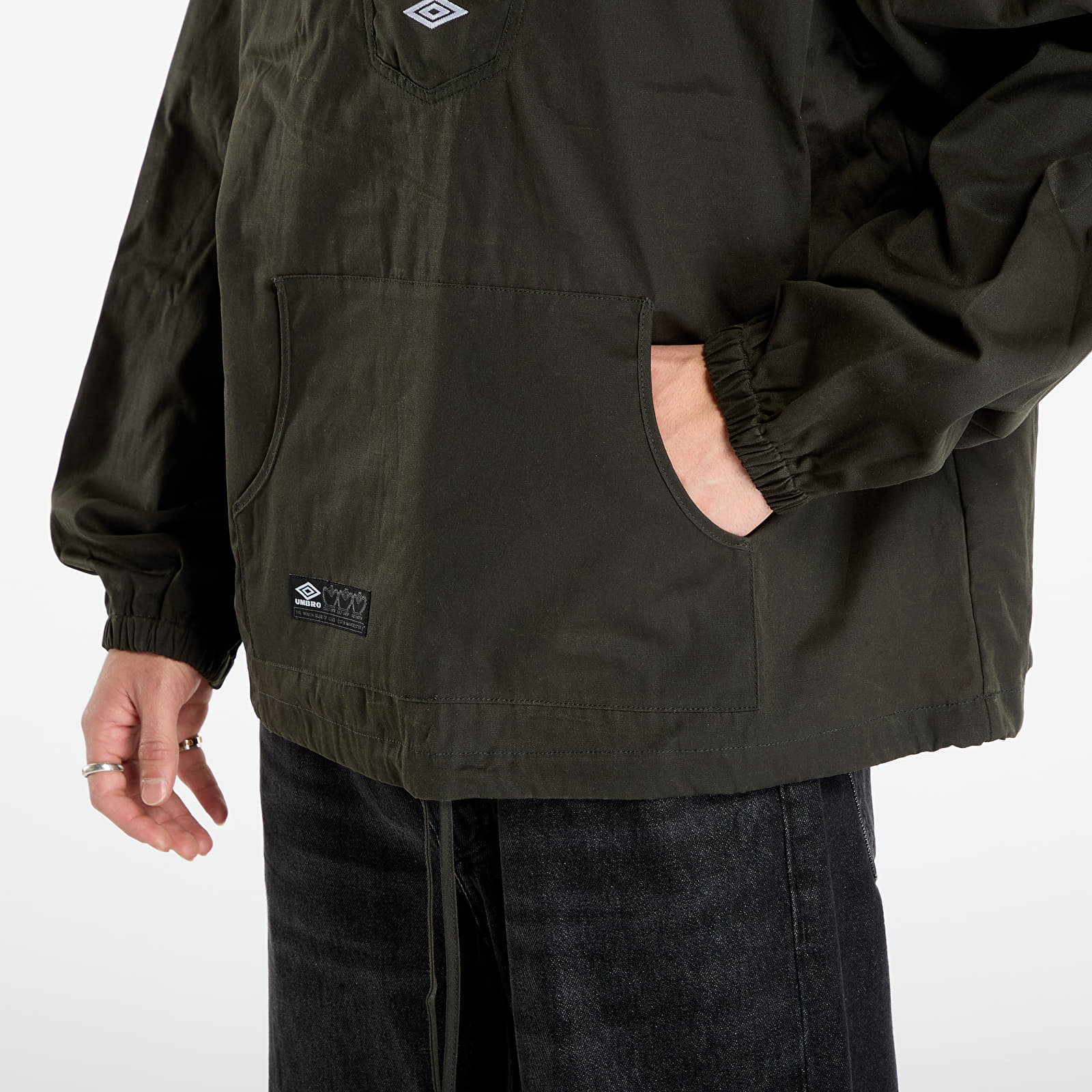 Jassen Umbro Masked Waxed Anorak Dark Olive