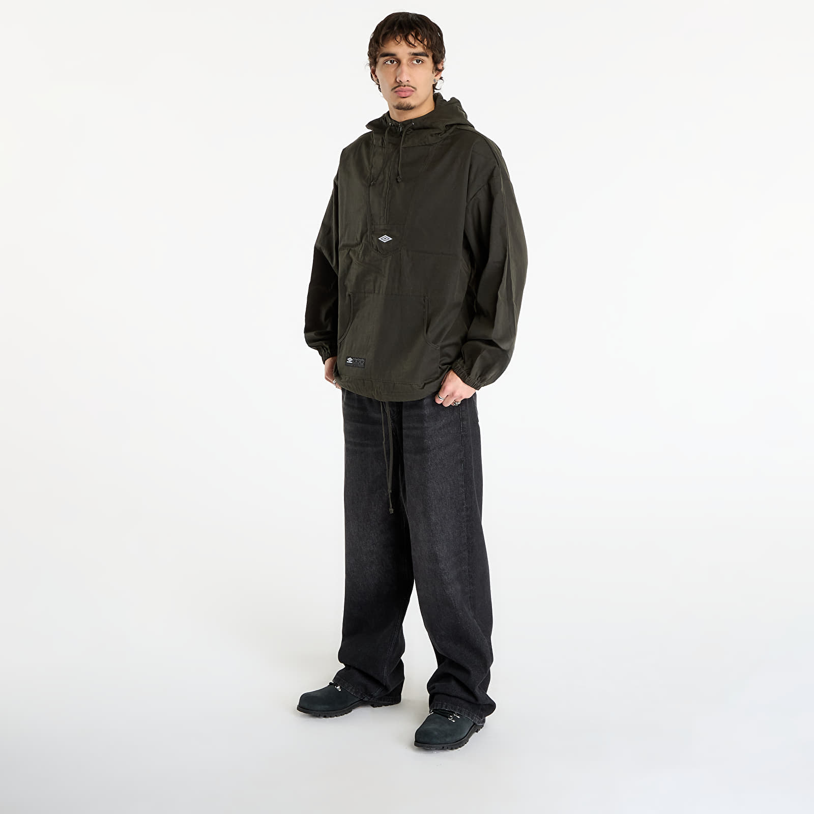 Jassen Umbro Masked Waxed Anorak Dark Olive