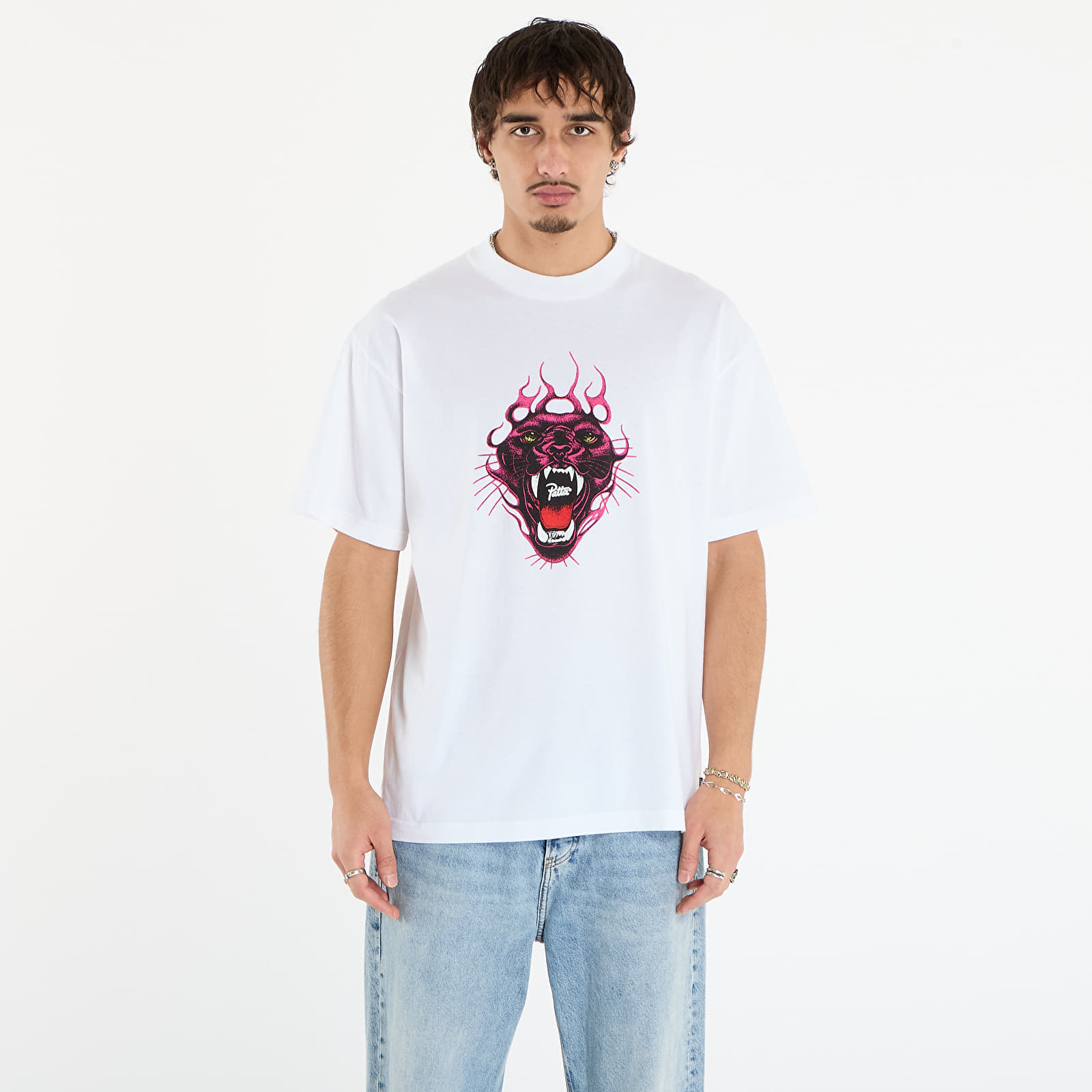 Tricou Patta Fire Panther T-Shirt UNISEX White S