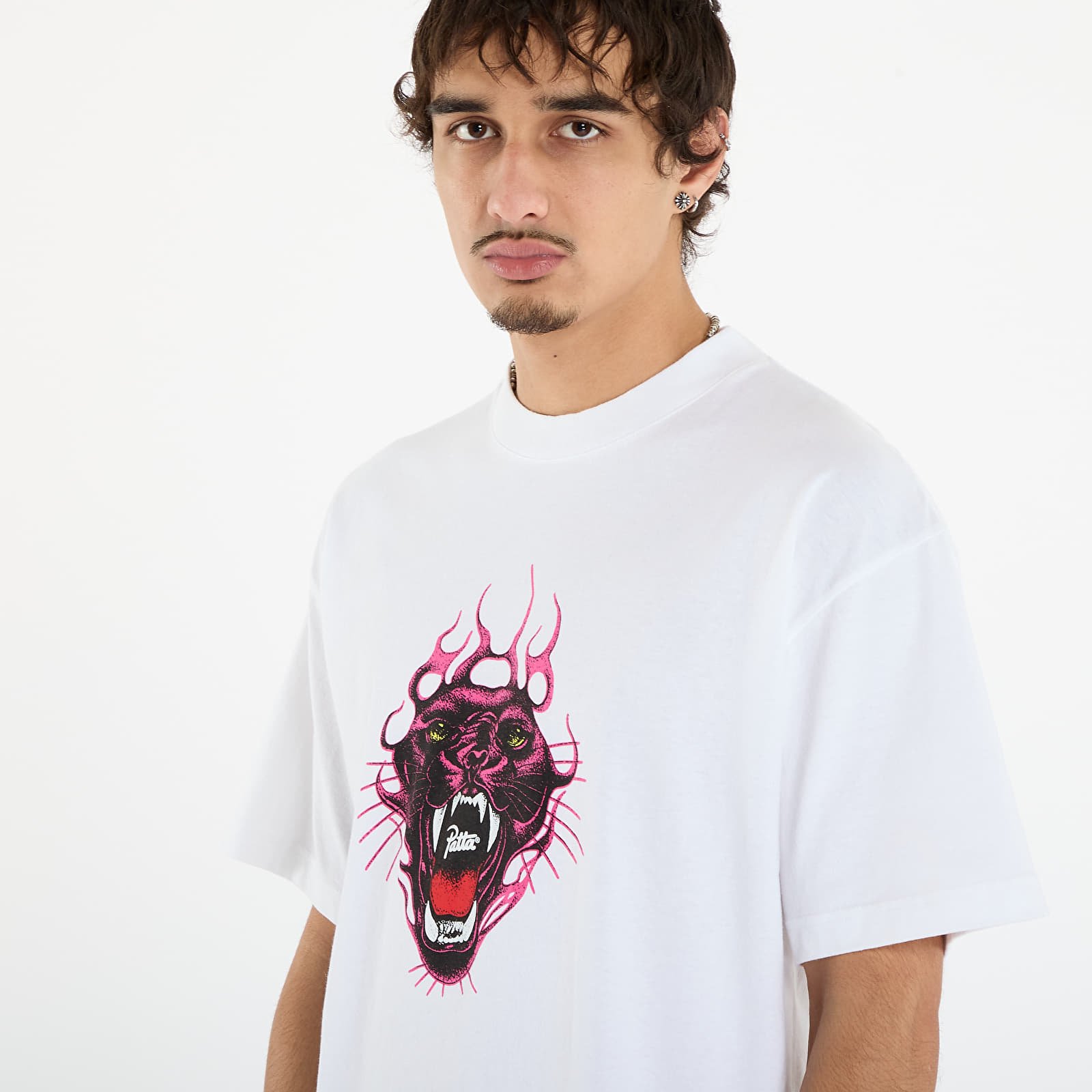 T-shirts Patta Fire Panther T-Shirt UNISEX White