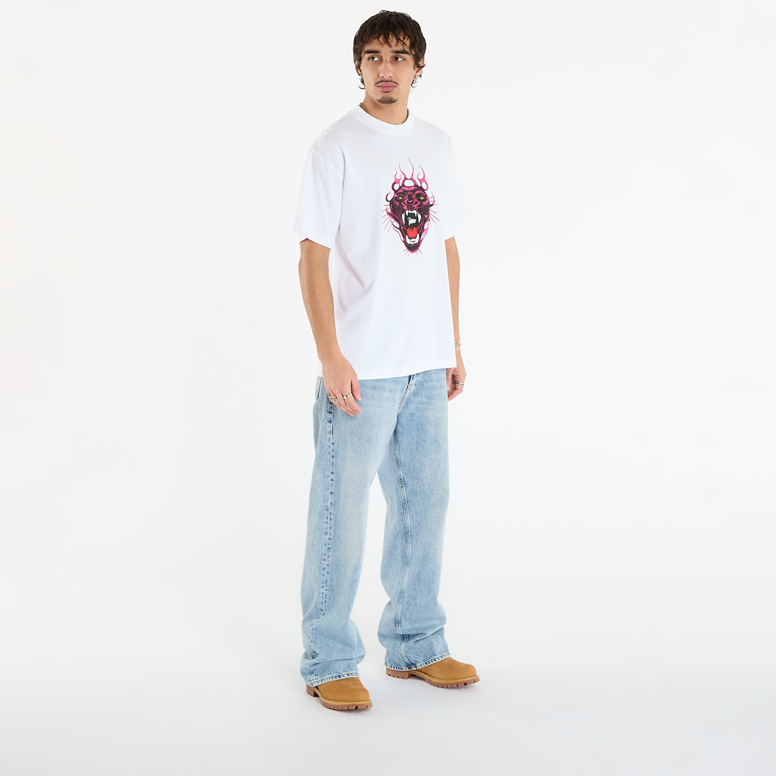 T-shirts Patta Fire Panther T-Shirt UNISEX White