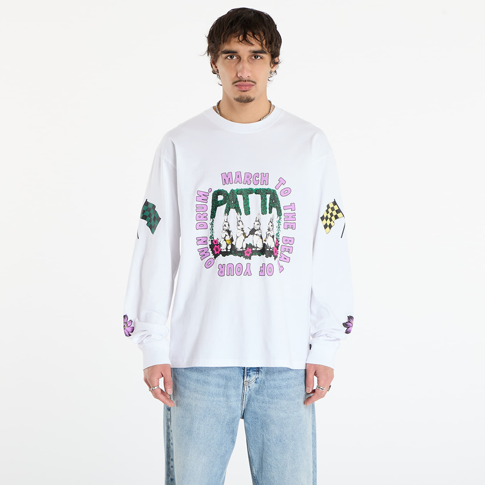 Тениска Patta Own Your Own Mind Long Sleeve T-Shirt UNISEX White M
