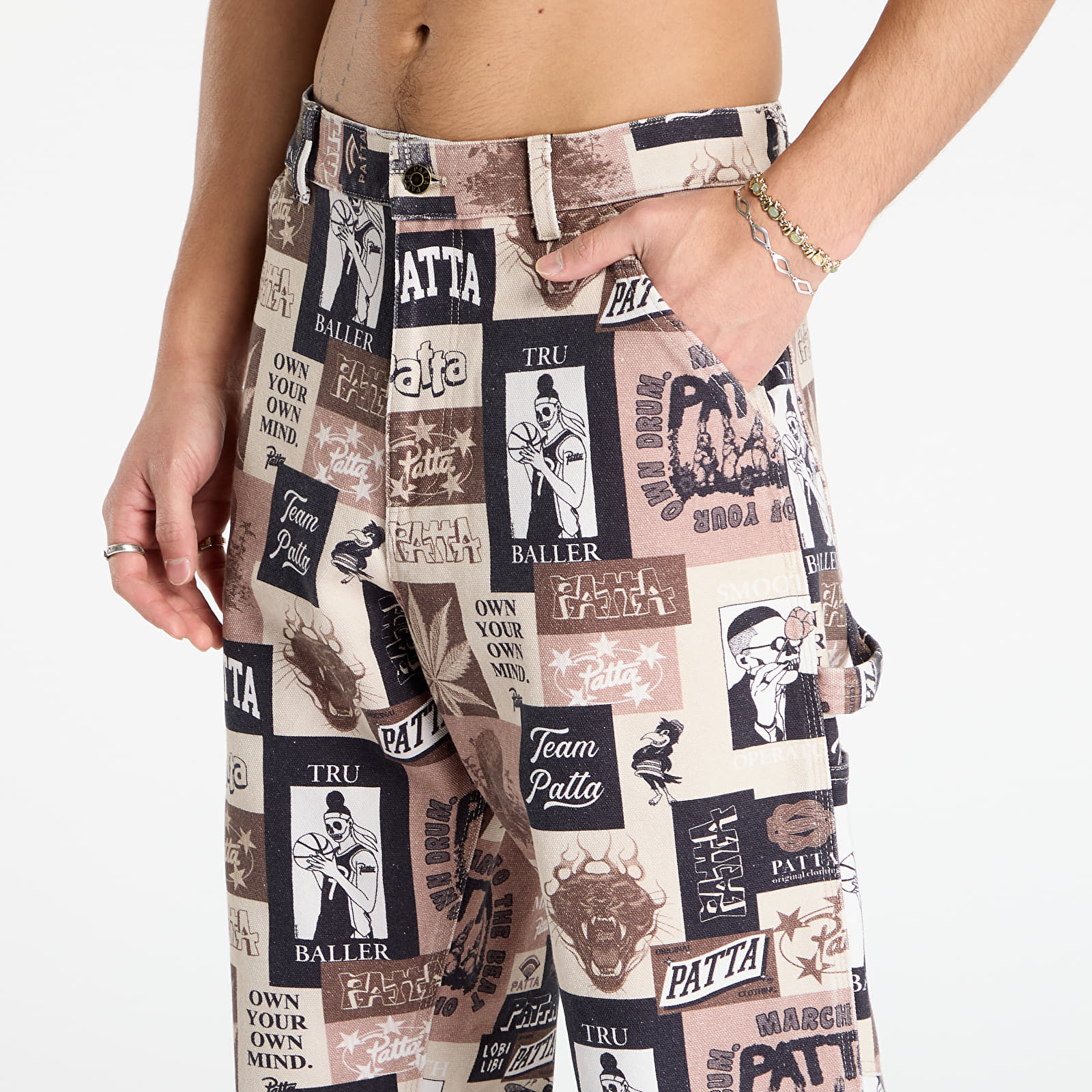 Pants Patta Collage Canvas Pants  Multi