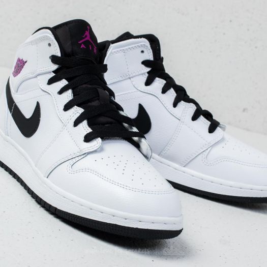 Men s shoes Air Jordan 1 Mid GG White Fushia Blast Black Footshop