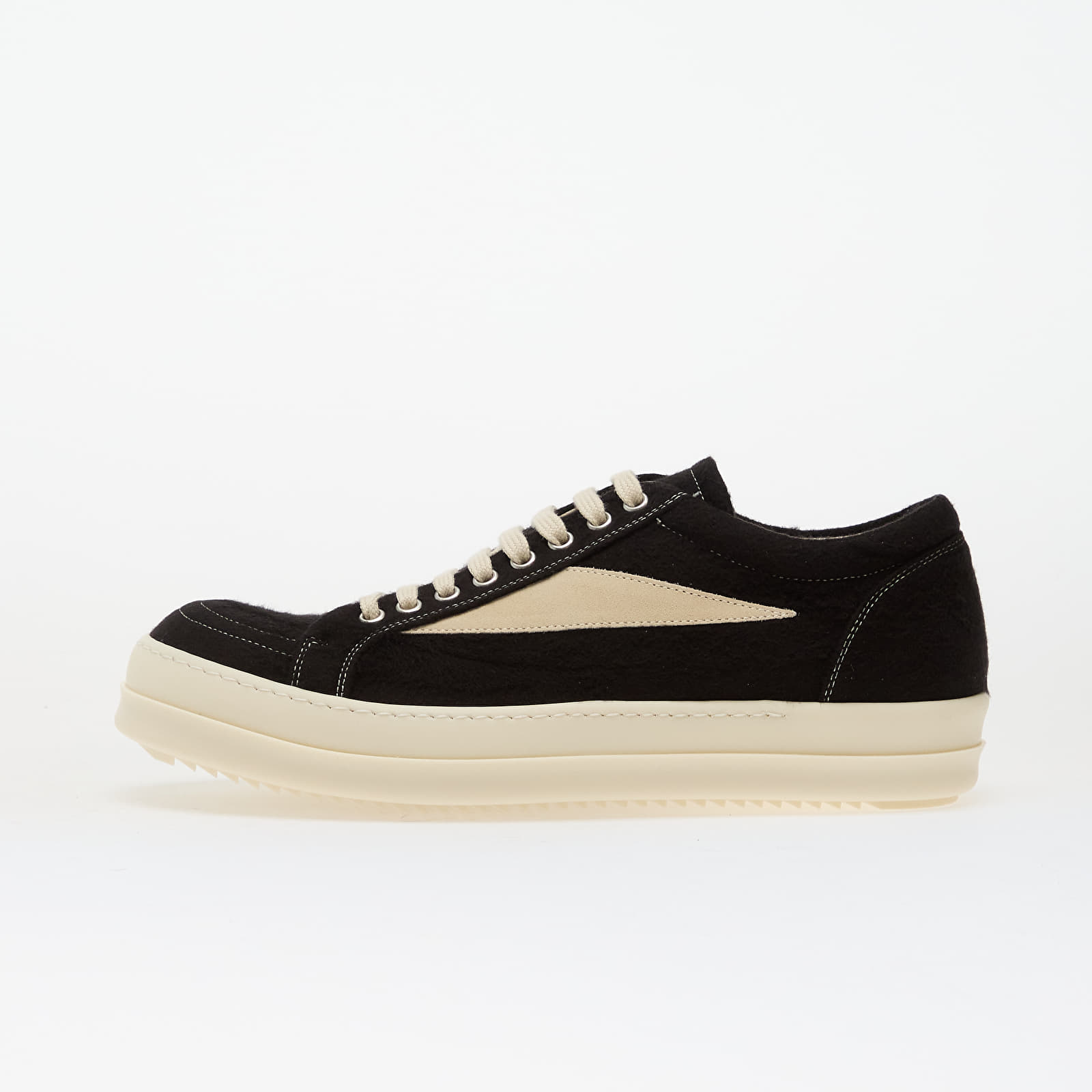 Buty damskie Rick Owens Woven Shoes - Vintage Sneaks Black/ Milk/ Milk