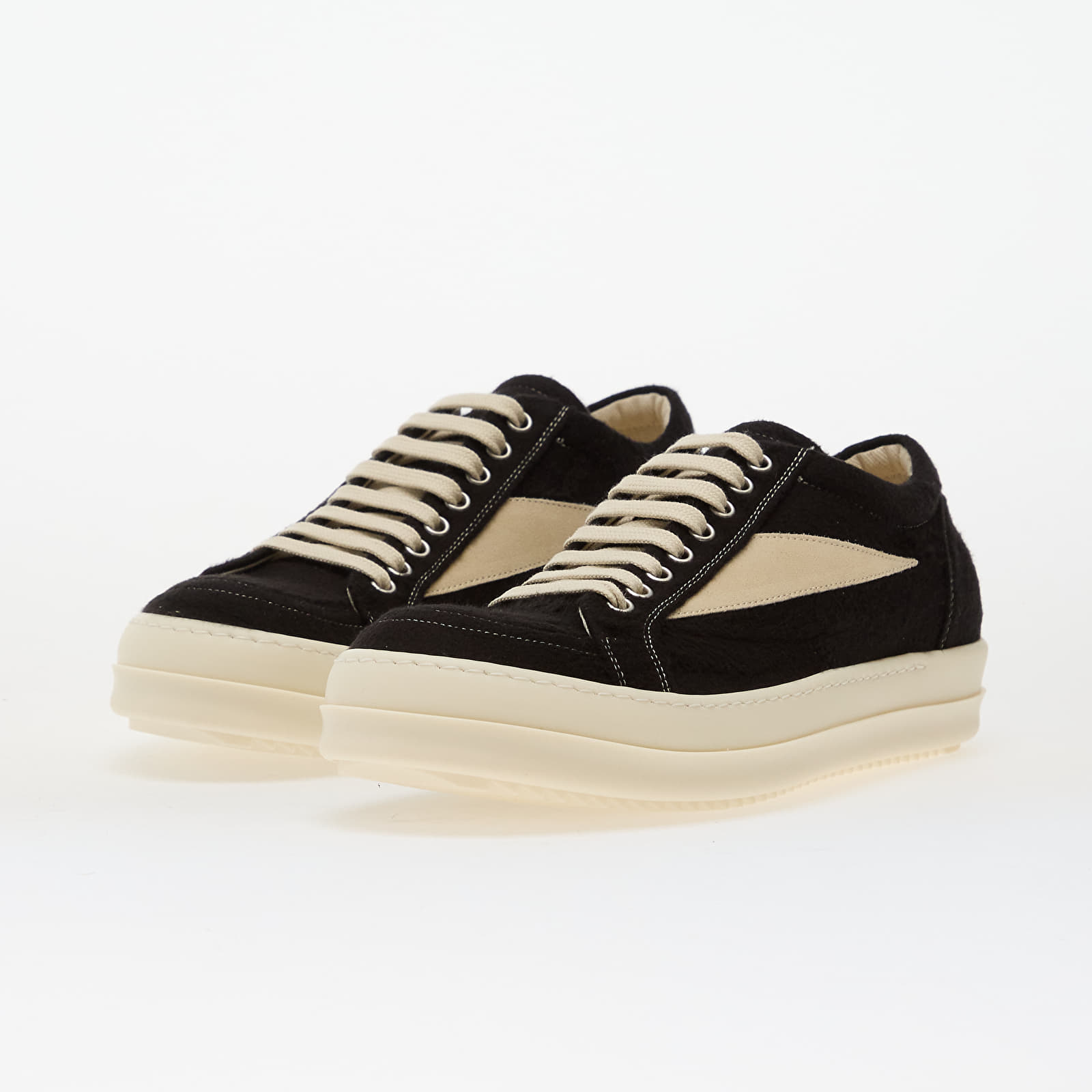 Buty damskie Rick Owens Woven Shoes - Vintage Sneaks Black/ Milk/ Milk