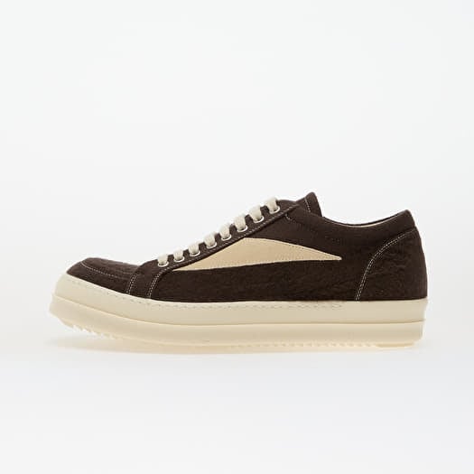 Rick Owens Woven Shoes - Vintage Sneaks Dark Dust/ Milk/ Milk