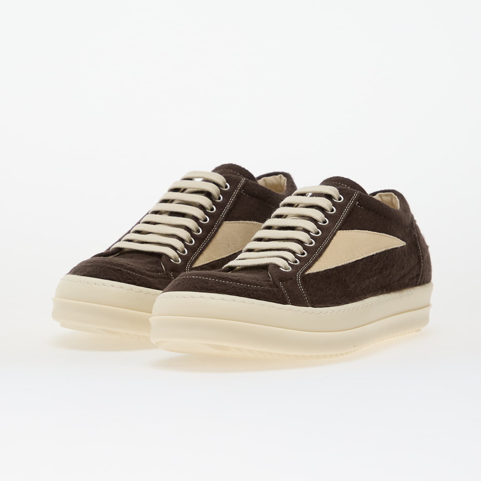 Buty męskie Rick Owens Woven Shoes - Vintage Sneaks Dark Dust/ Milk/ Milk