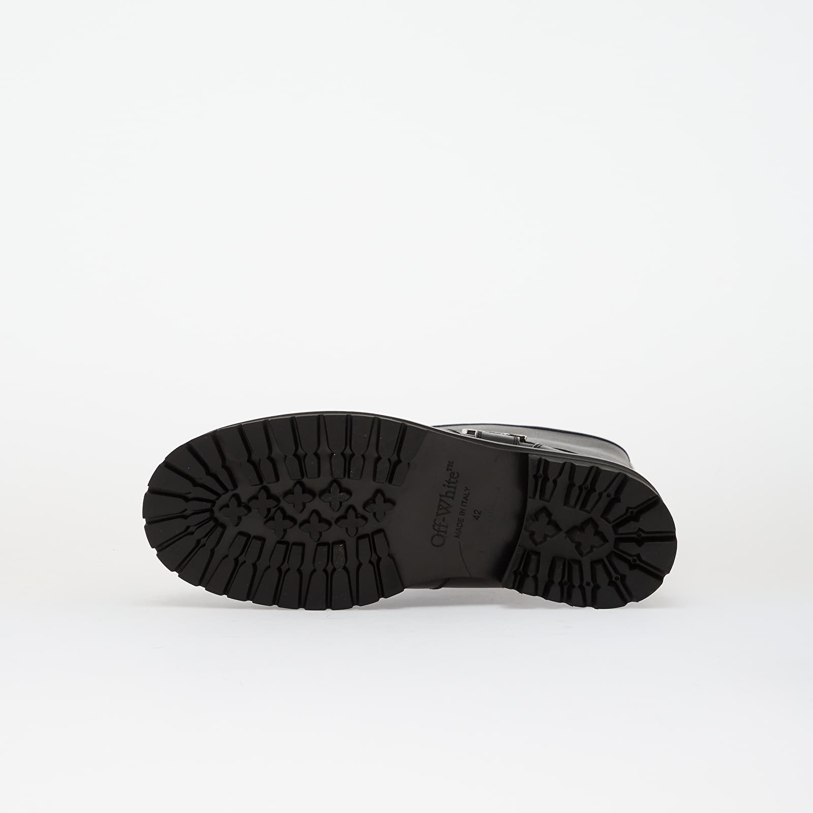 Sapatos de homem Off-White Off Track Boot Black/ Silver