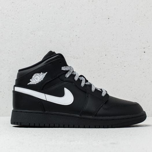 Men s shoes Air Jordan 1 Mid BG Black White Black Footshop