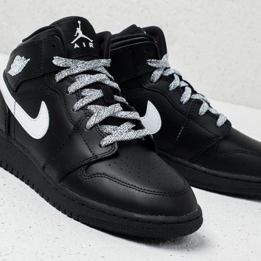 Men s shoes Air Jordan 1 Mid BG Black White Black Footshop