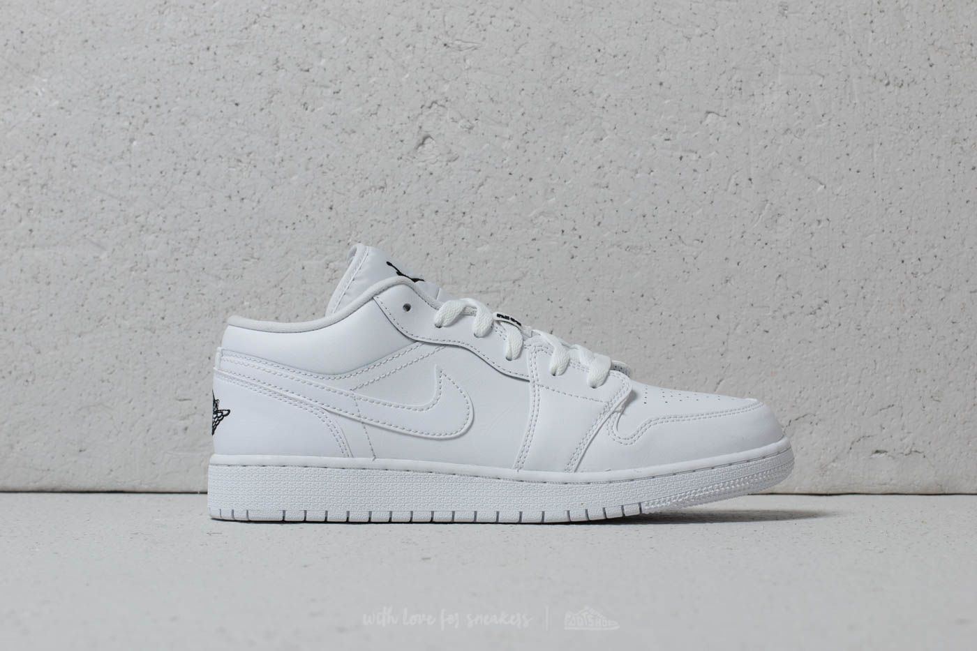Încălțăminte și sneakerși pentru femei Air Jordan 1 Low (GS) White/ Black-White