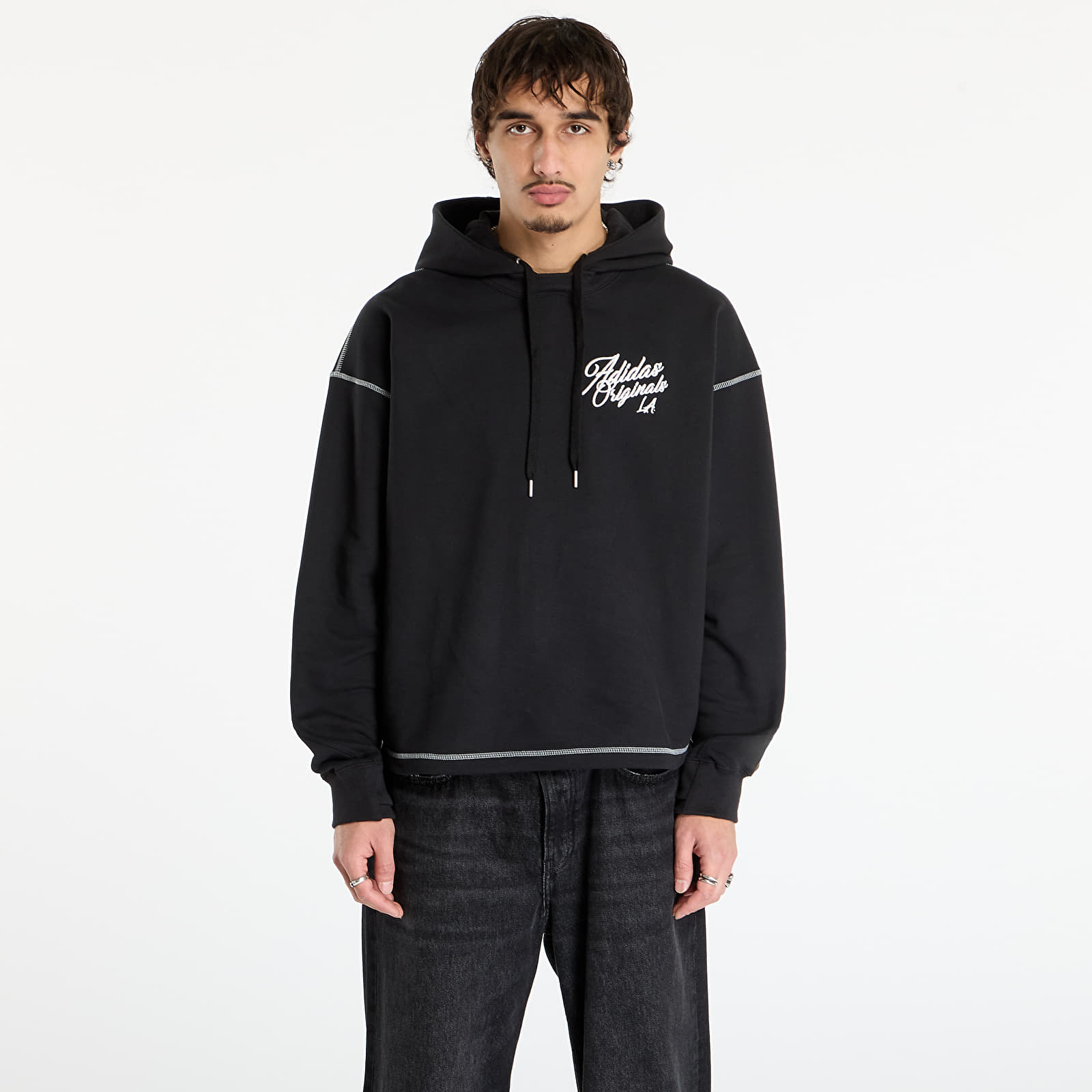 Sweatjacken und Sweatshirts adidas x LA Originals Santa Monica Hoodie Black