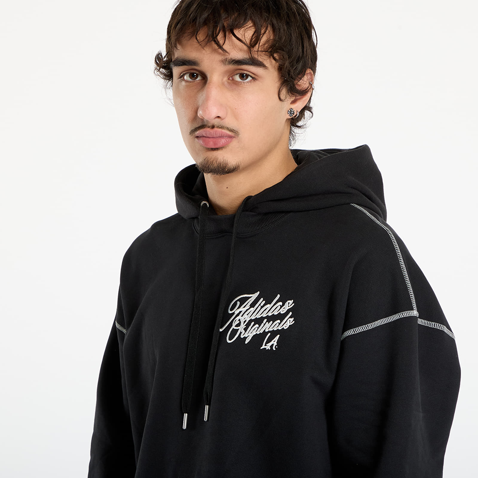 Sweatjacken und Sweatshirts adidas x LA Originals Santa Monica Hoodie Black
