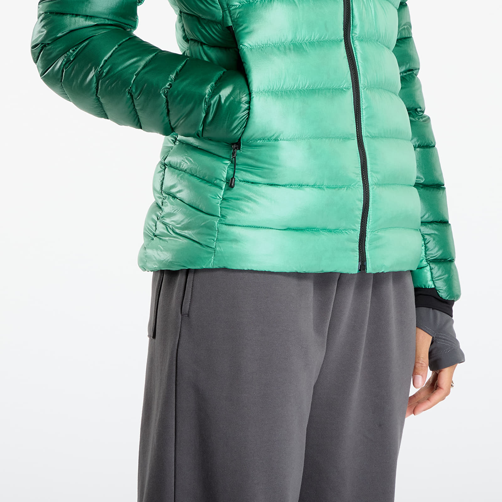 Jackets The North Face Summit Breithorn Hooded Down Jacket Nebula Green/ Evergreen