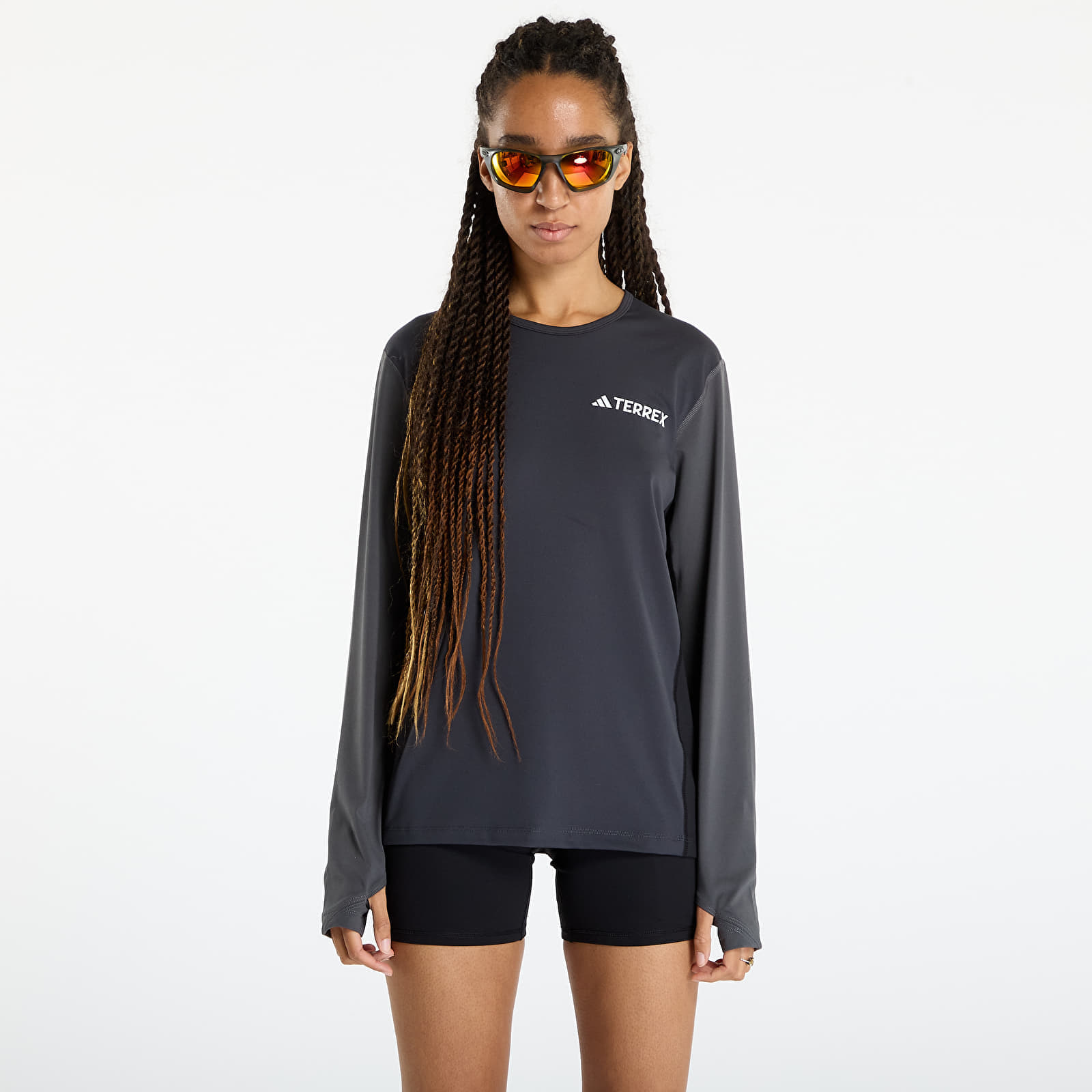 Tricou adidas Terrex Multi Synthetic Base Layer Long Sleeve Carbon S