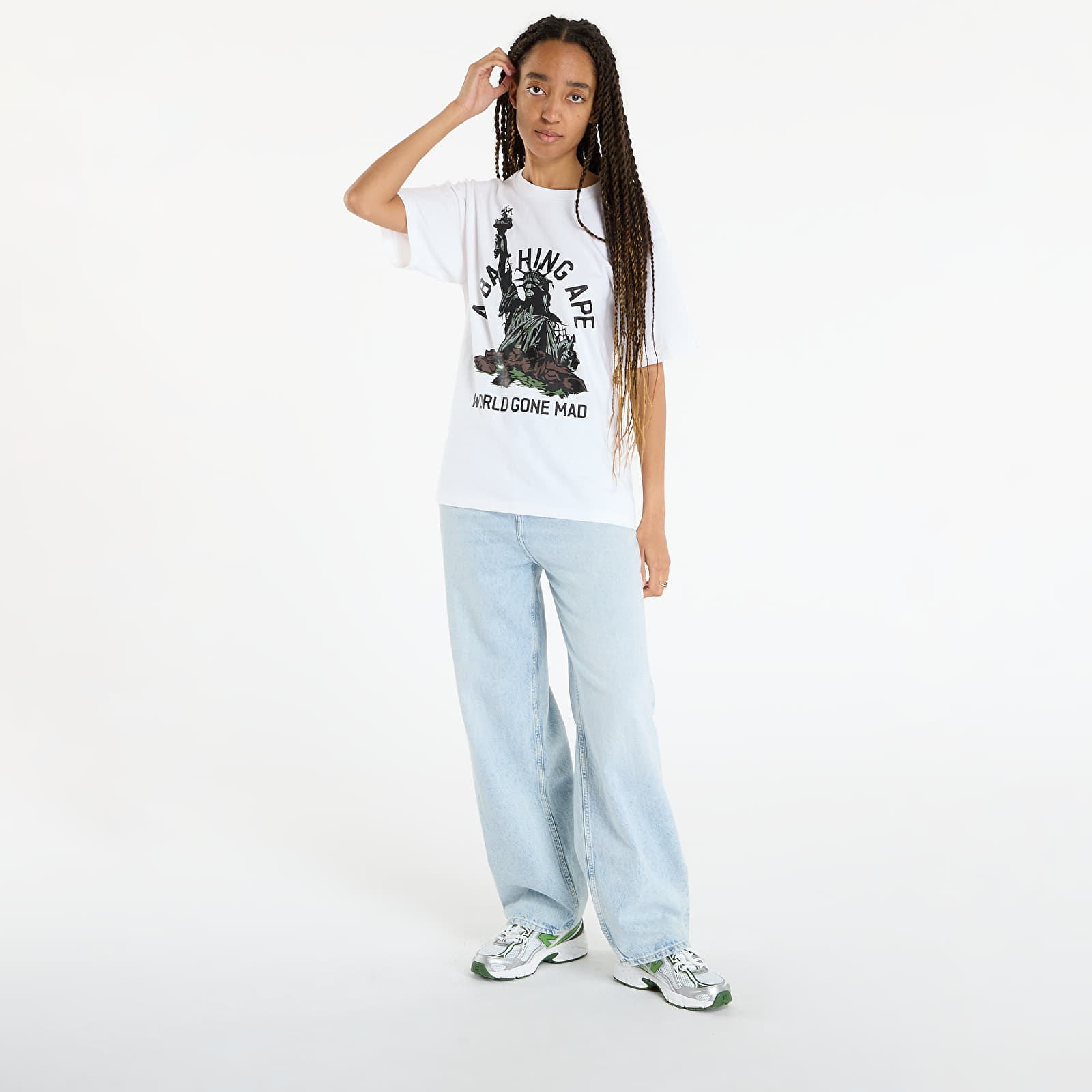 Trička A BATHING APE Statue Of Liberty Tee UNISEX White