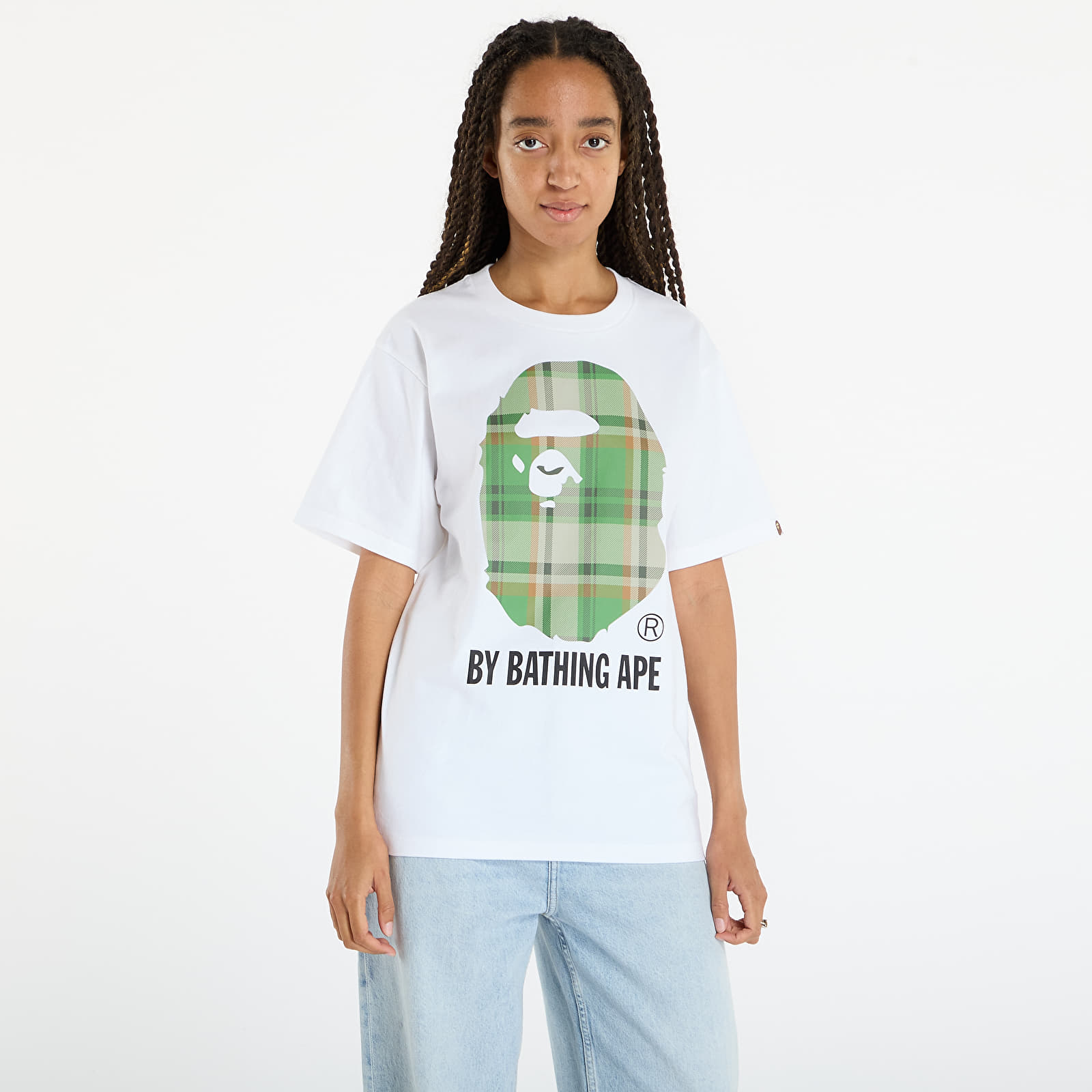 Trička A BATHING APE Bape Check By Bathing Ape Tee UNISEX White/ Gr