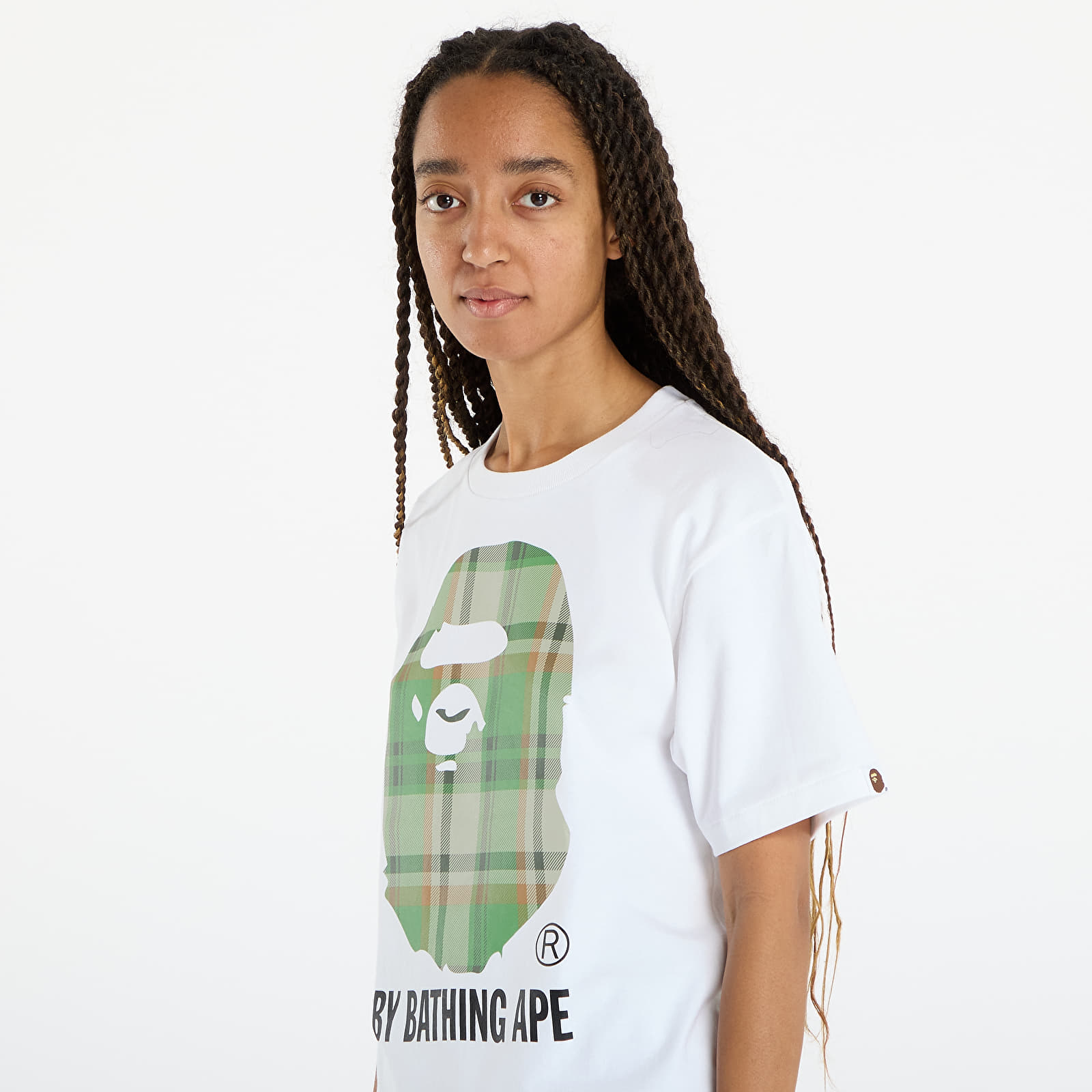 Trička A BATHING APE Bape Check By Bathing Ape Tee UNISEX White/ Gr