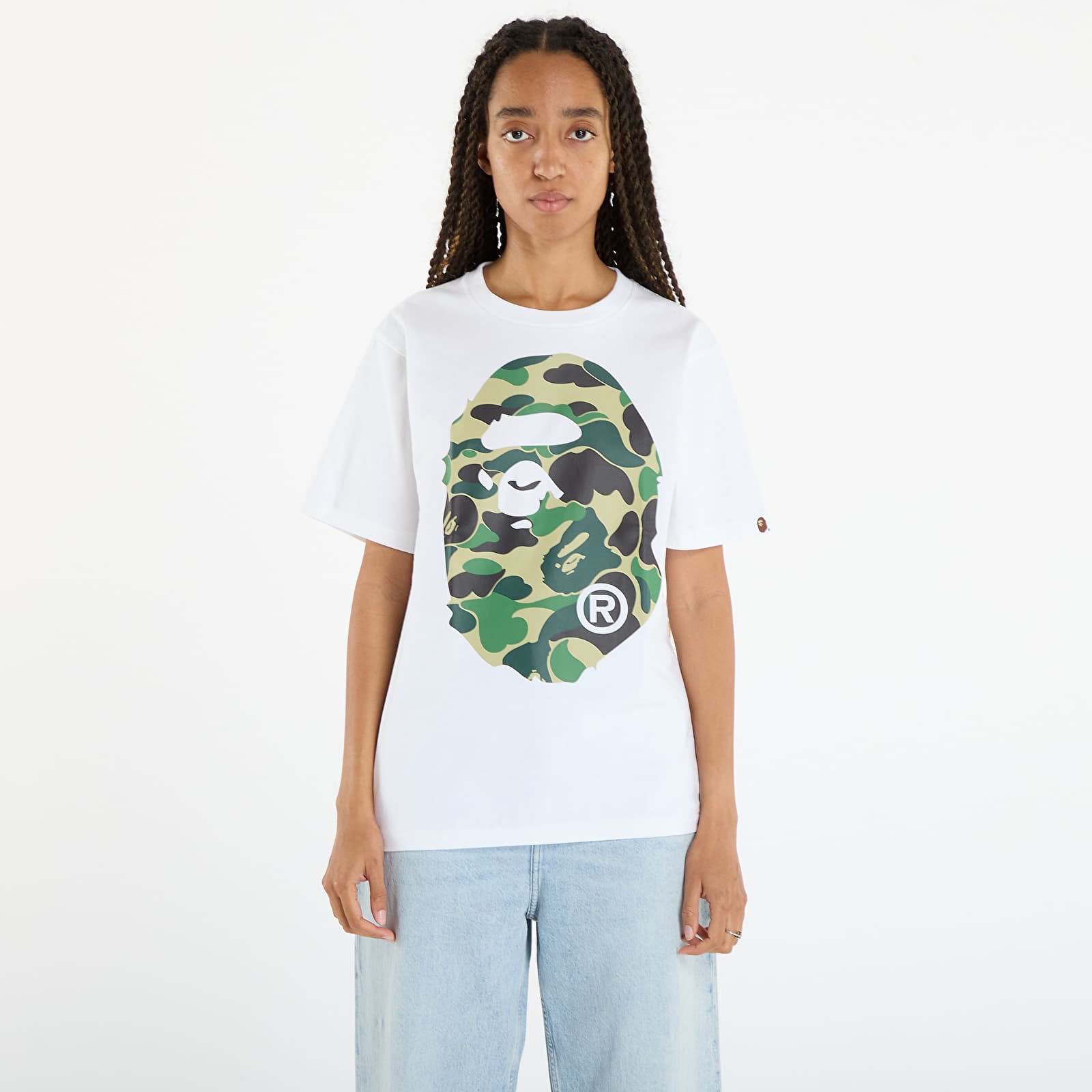 Pánská trička A BATHING APE Abc Camo Big Ape Head Tee UNISEX White/ Gr