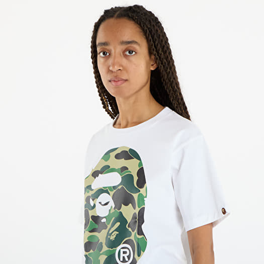 A BATHING APE Abc Camo Big Ape Head Tee UNISEX White/ Gr | Footshop