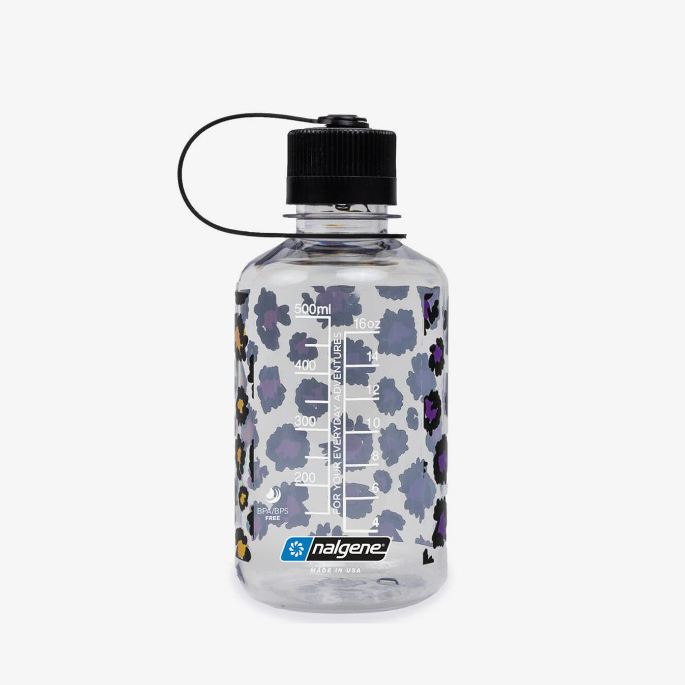 Drinking bottles Nalgene 500ml Narrow Mouth Clear Rainbow Cheetah