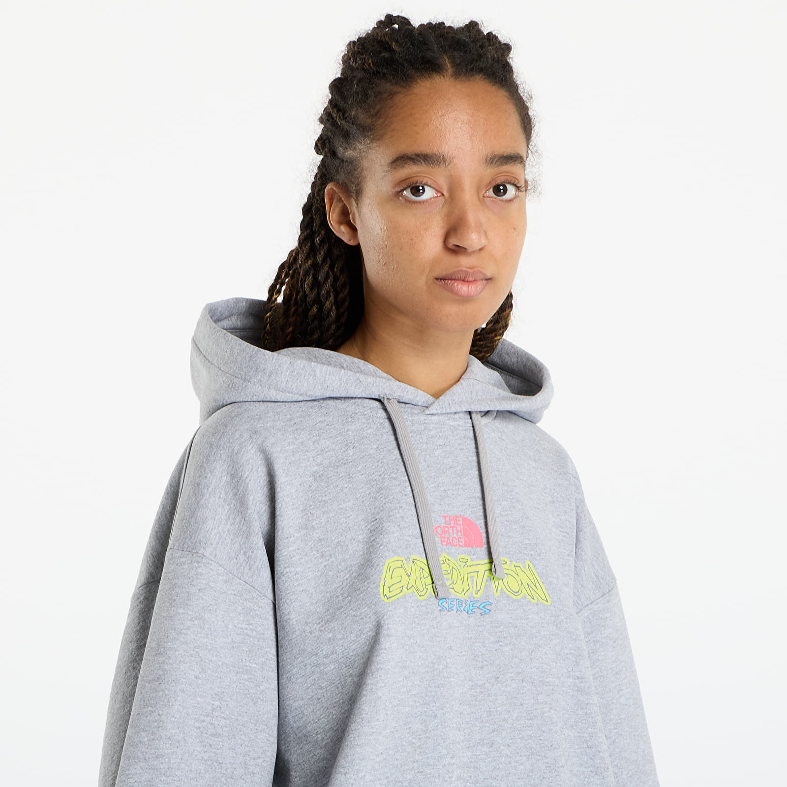 Φούτερ The North Face U Expedition Celebration Oversized Hoodie UNISEX Light Grey Heather