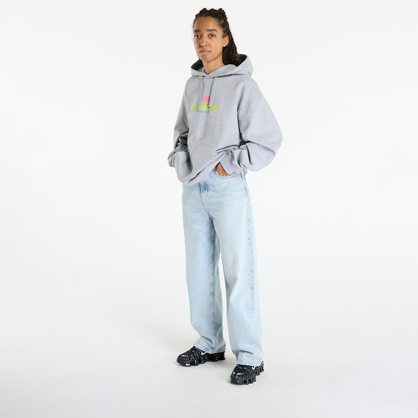 Φούτερ The North Face U Expedition Celebration Oversized Hoodie UNISEX Light Grey Heather