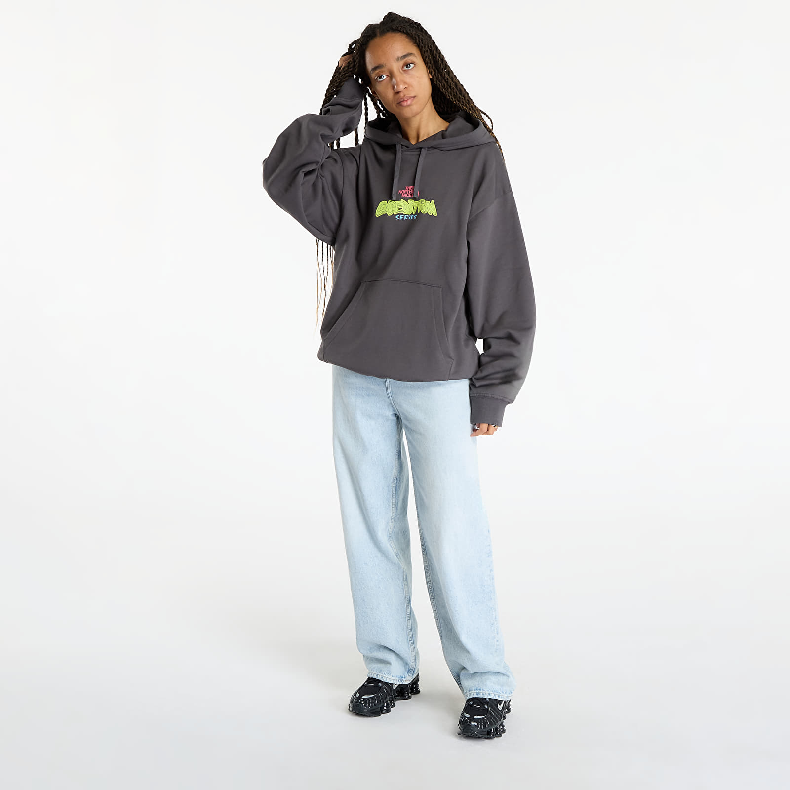 Φούτερ The North Face U Expedition Celebration Oversized Hoodie UNISEX Anthracite Grey